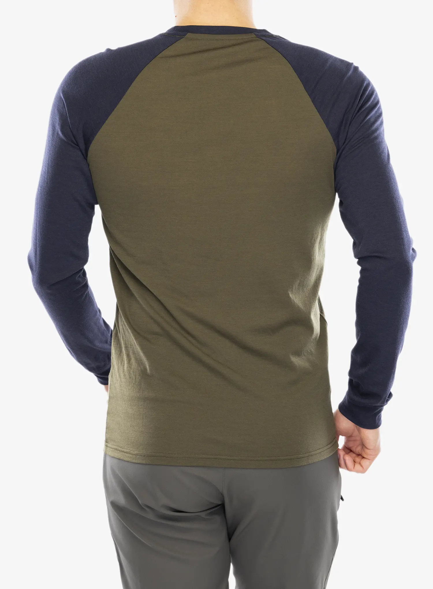 Longsleeve Mons Royale Icon Raglan - dark olive/9 iron