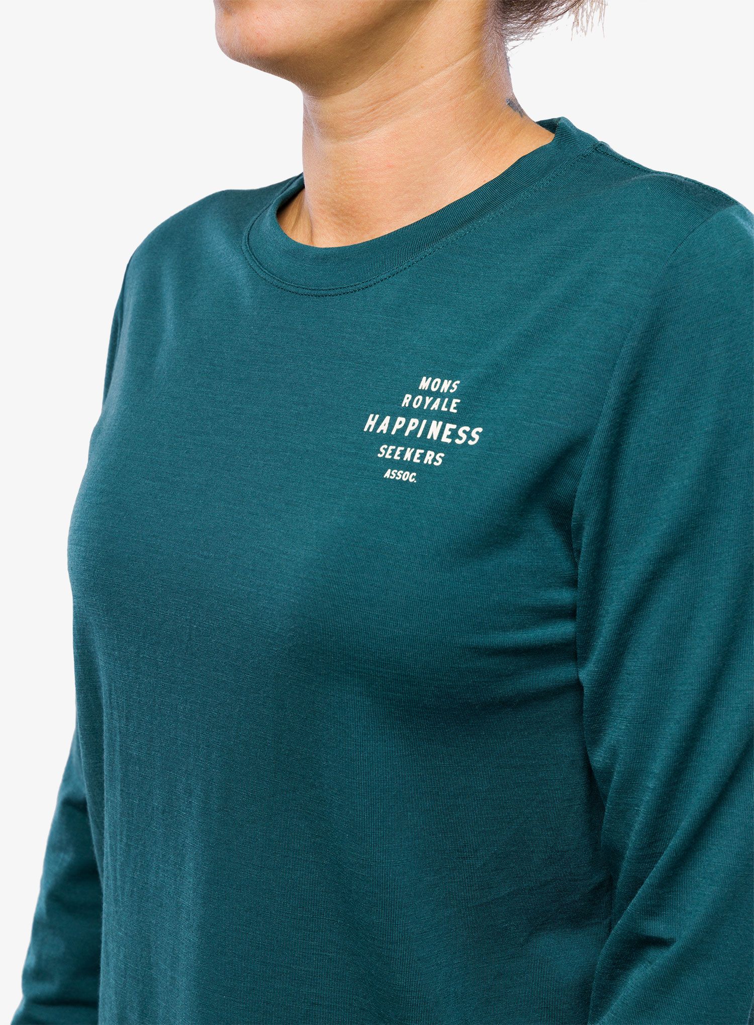 Dámská mikina Mons Royale Icon Relaxed LS - evergreen