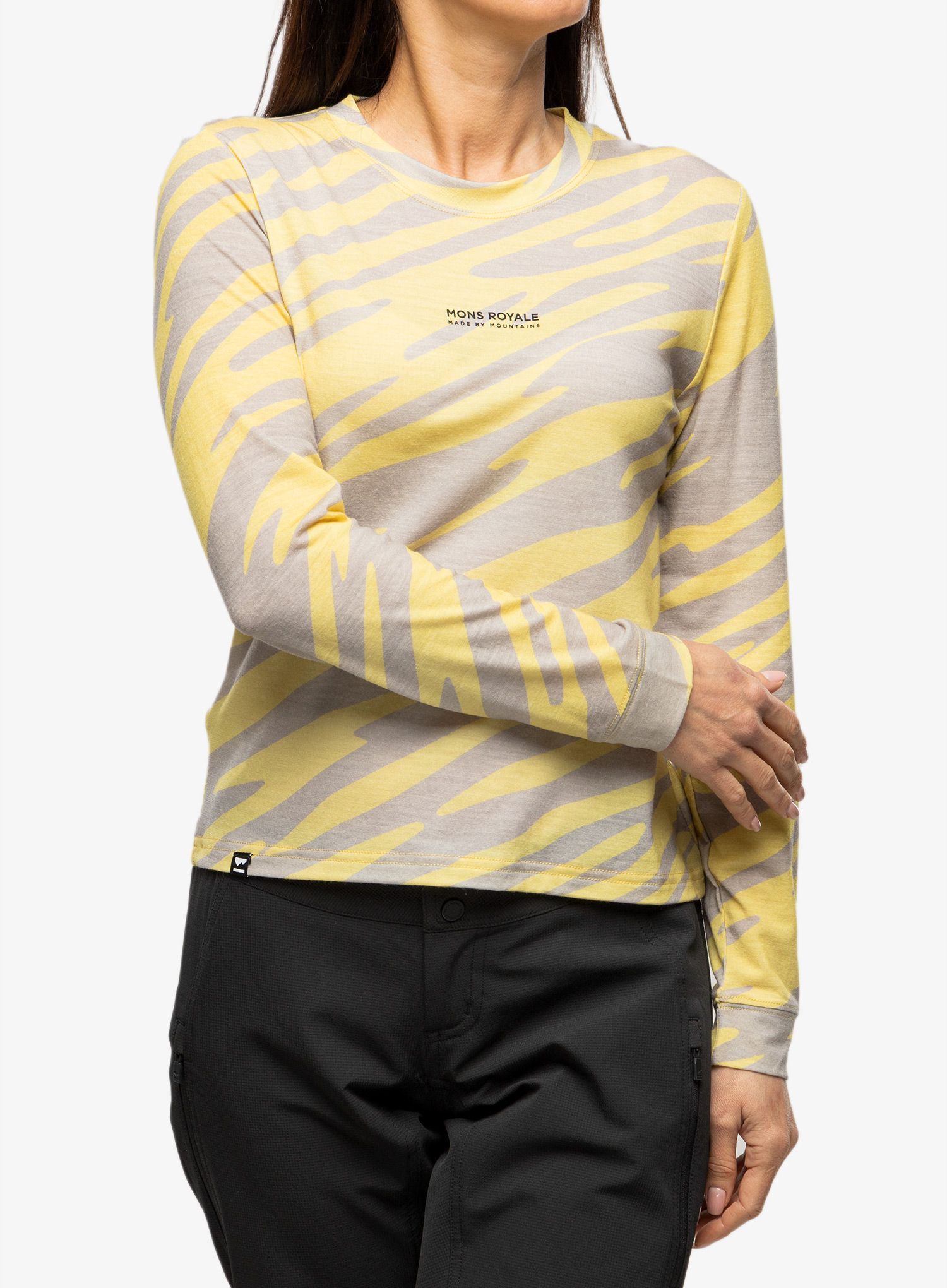 Dámská mikina Mons Royale Icon Relaxed LS - limelight camo
