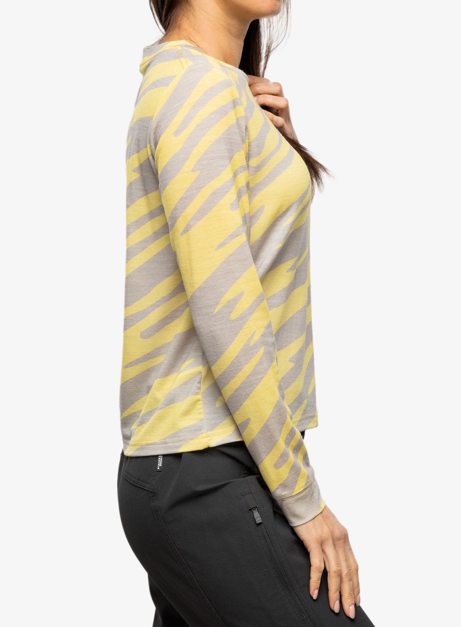 Dámská mikina Mons Royale Icon Relaxed LS - limelight camo