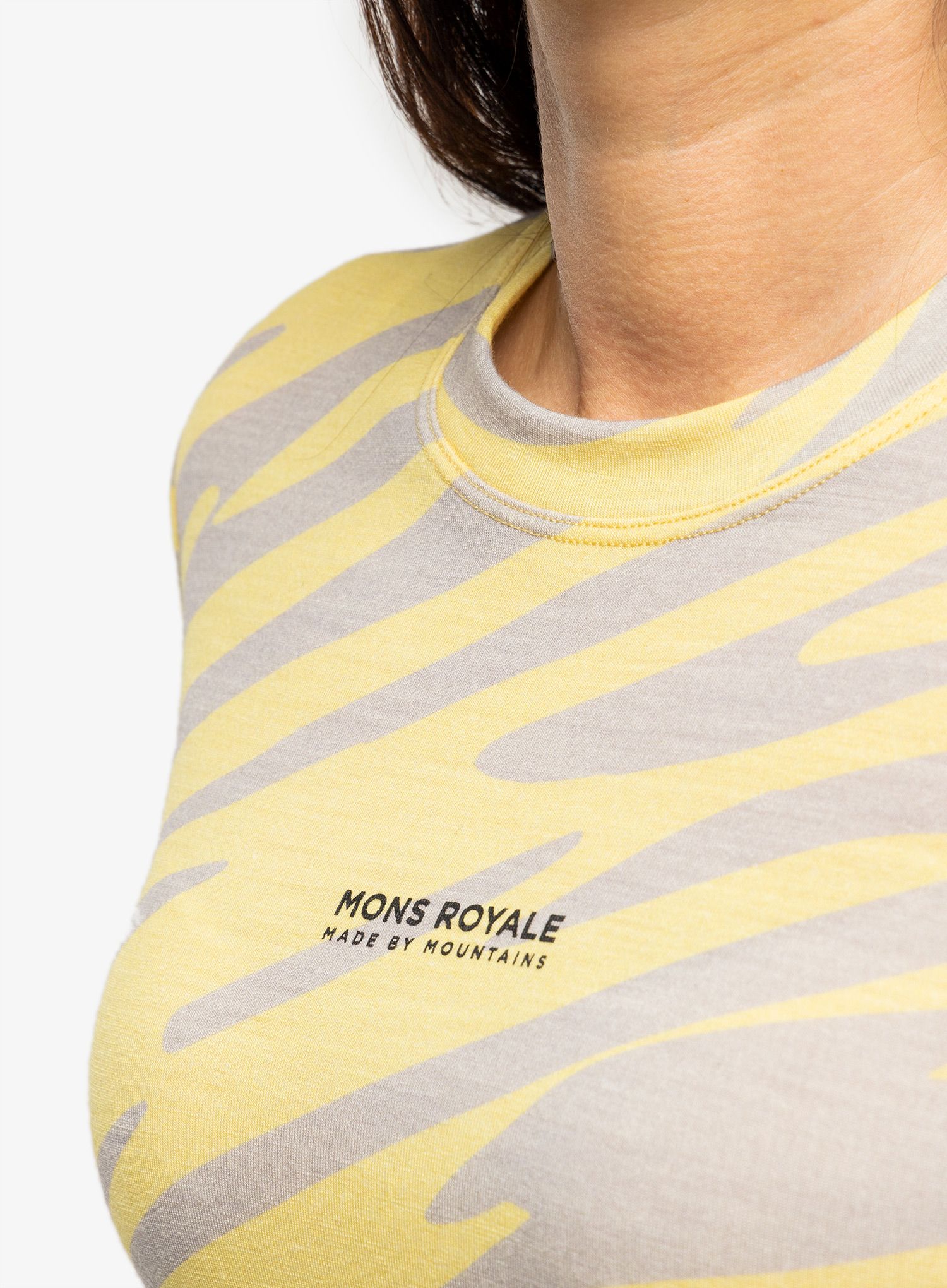 Dámská mikina Mons Royale Icon Relaxed LS - limelight camo