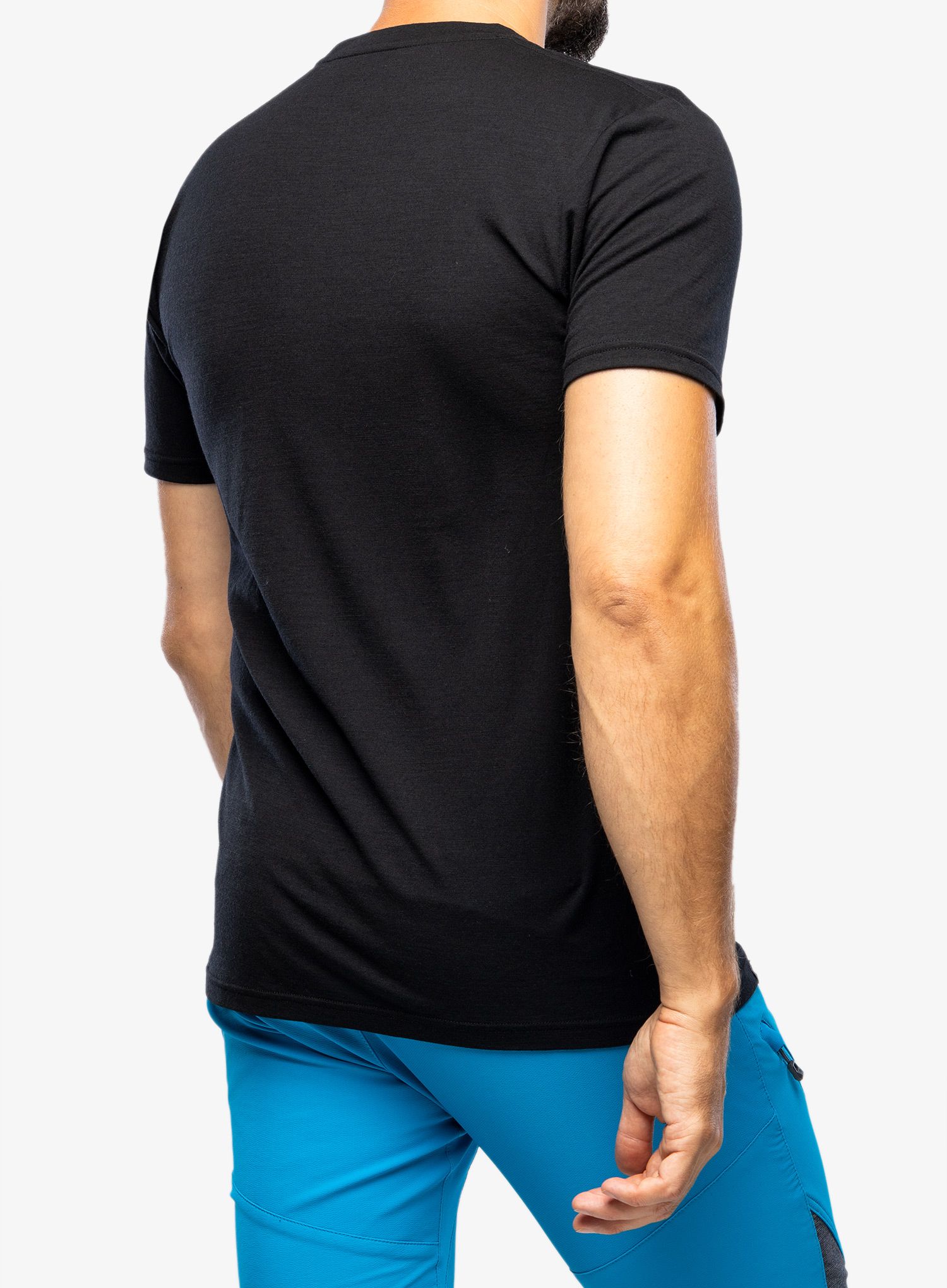 Cyklistické triko Mons Royale Icon T-Shirt - black/acc lock up