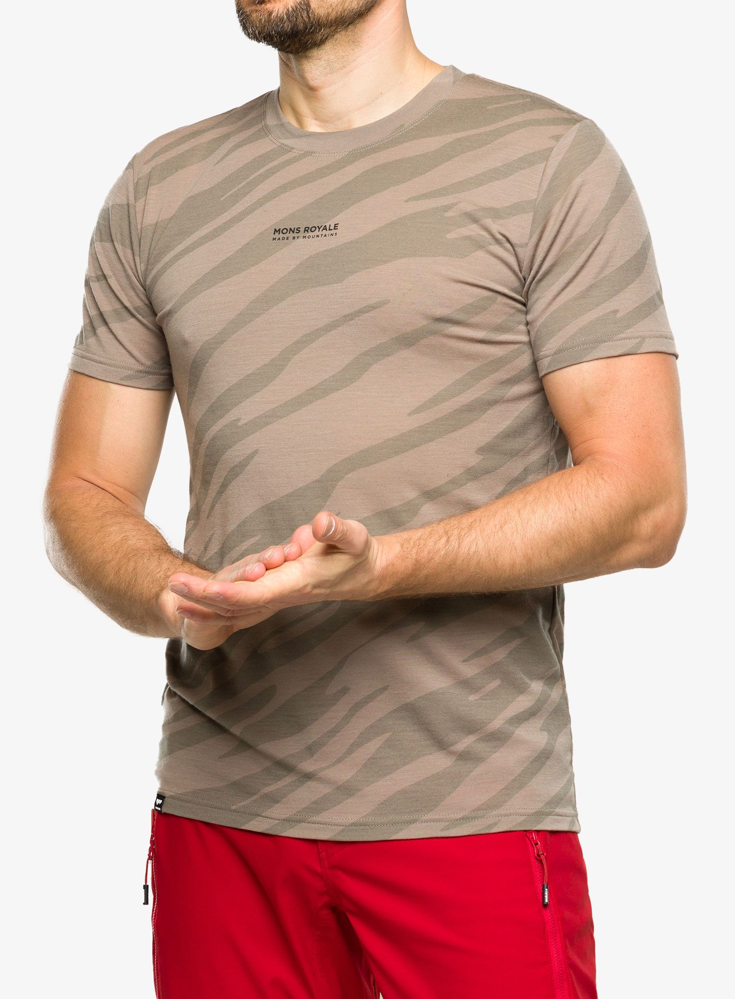Cyklistické triko Mons Royale Icon T-Shirt - undercover camo