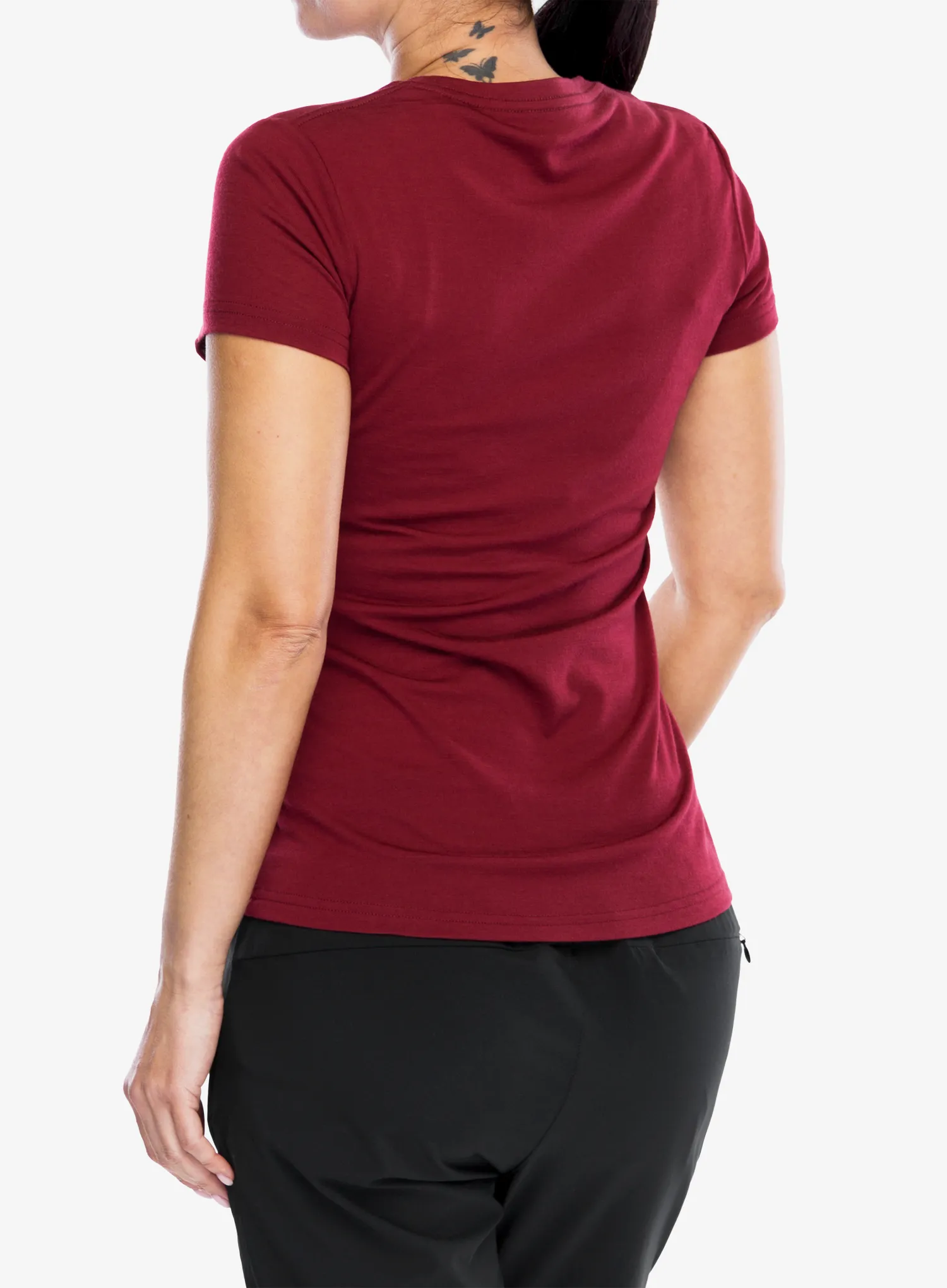Dámské cyklistické triko Mons Royale Icon Tee - cherry