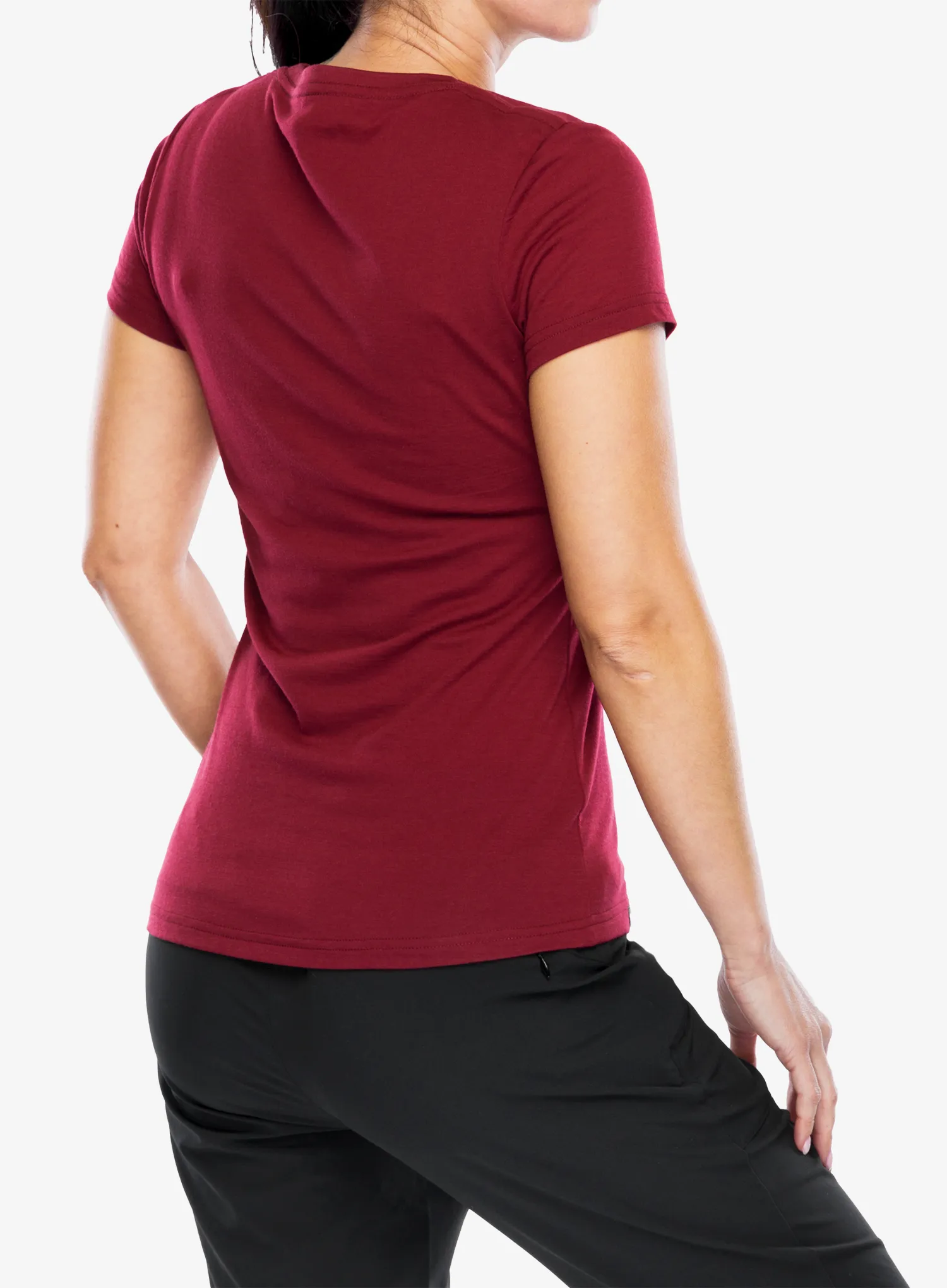 Dámské cyklistické triko Mons Royale Icon Tee - cherry