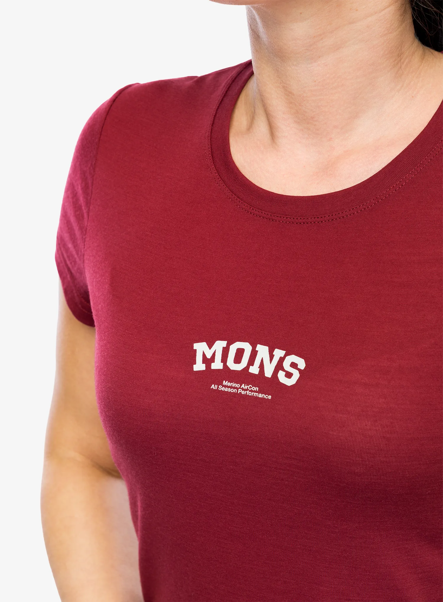 Dámské cyklistické triko Mons Royale Icon Tee - cherry