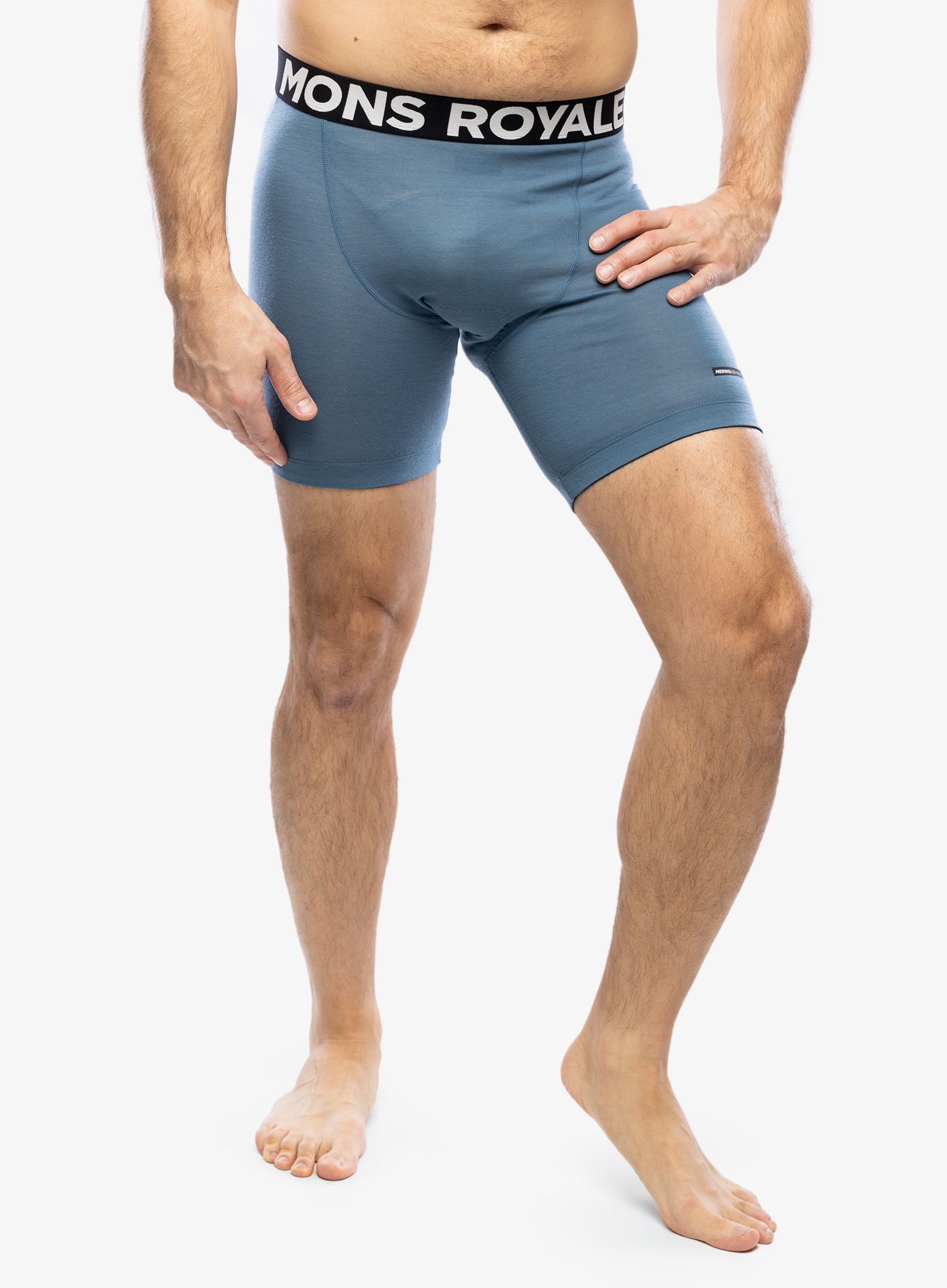 Cyklistické kraťasy Mons Royale Low Pro Merino Aircon Bike Short Liner - blue slate