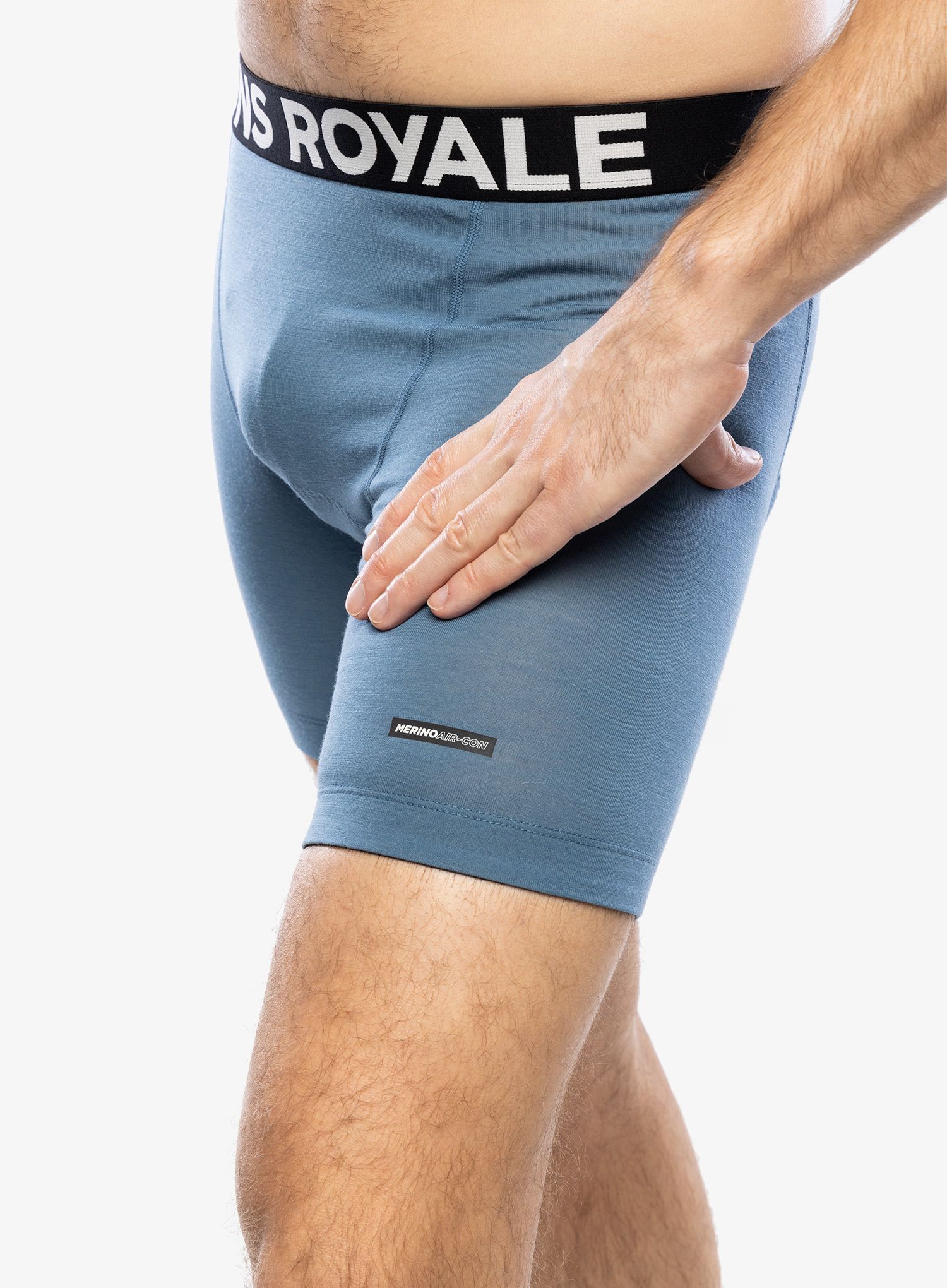 Cyklistické kraťasy Mons Royale Low Pro Merino Aircon Bike Short Liner - blue slate