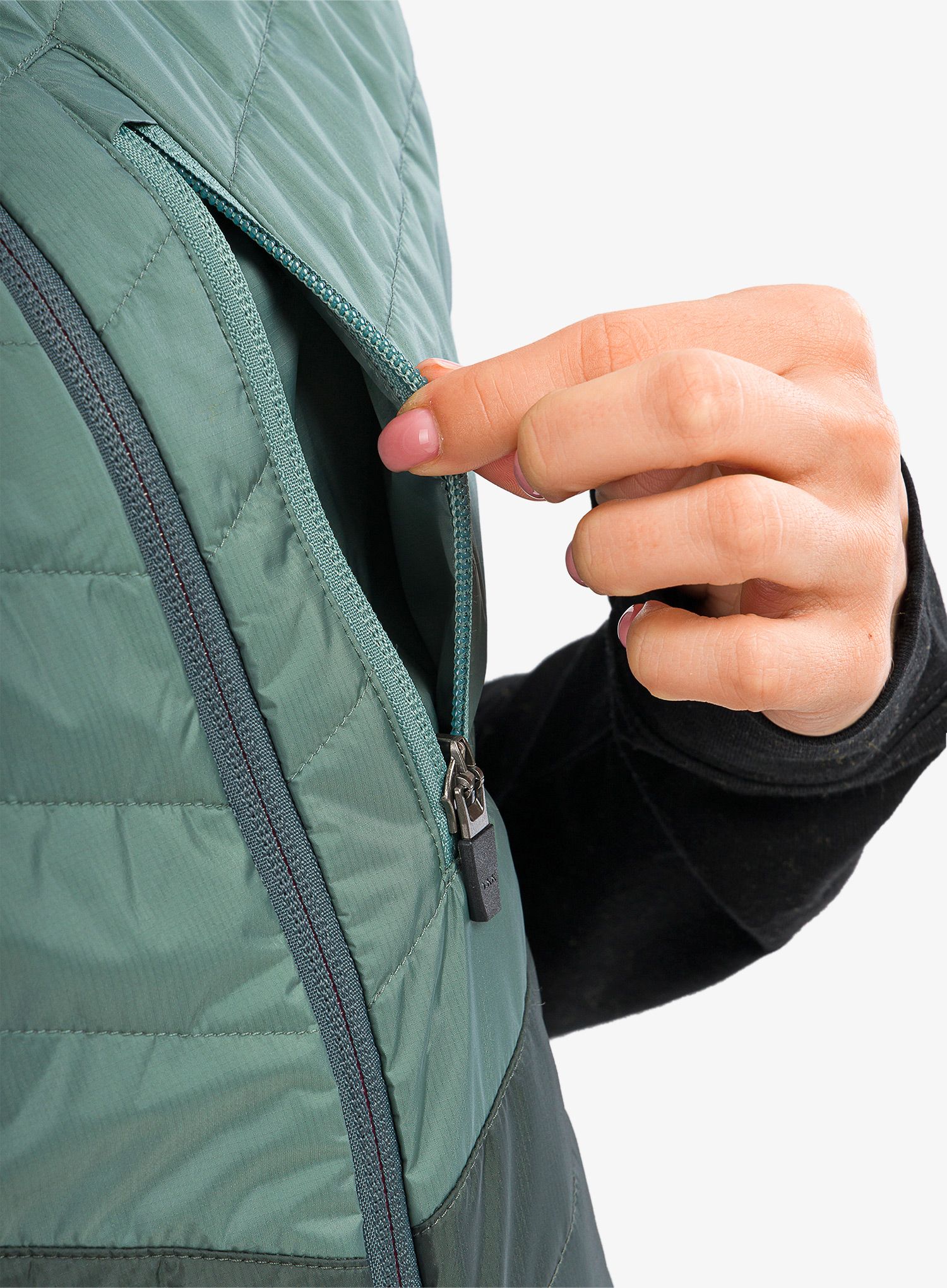 Dámská vesta Mons Royale Neve Vest - sage/burnt orange