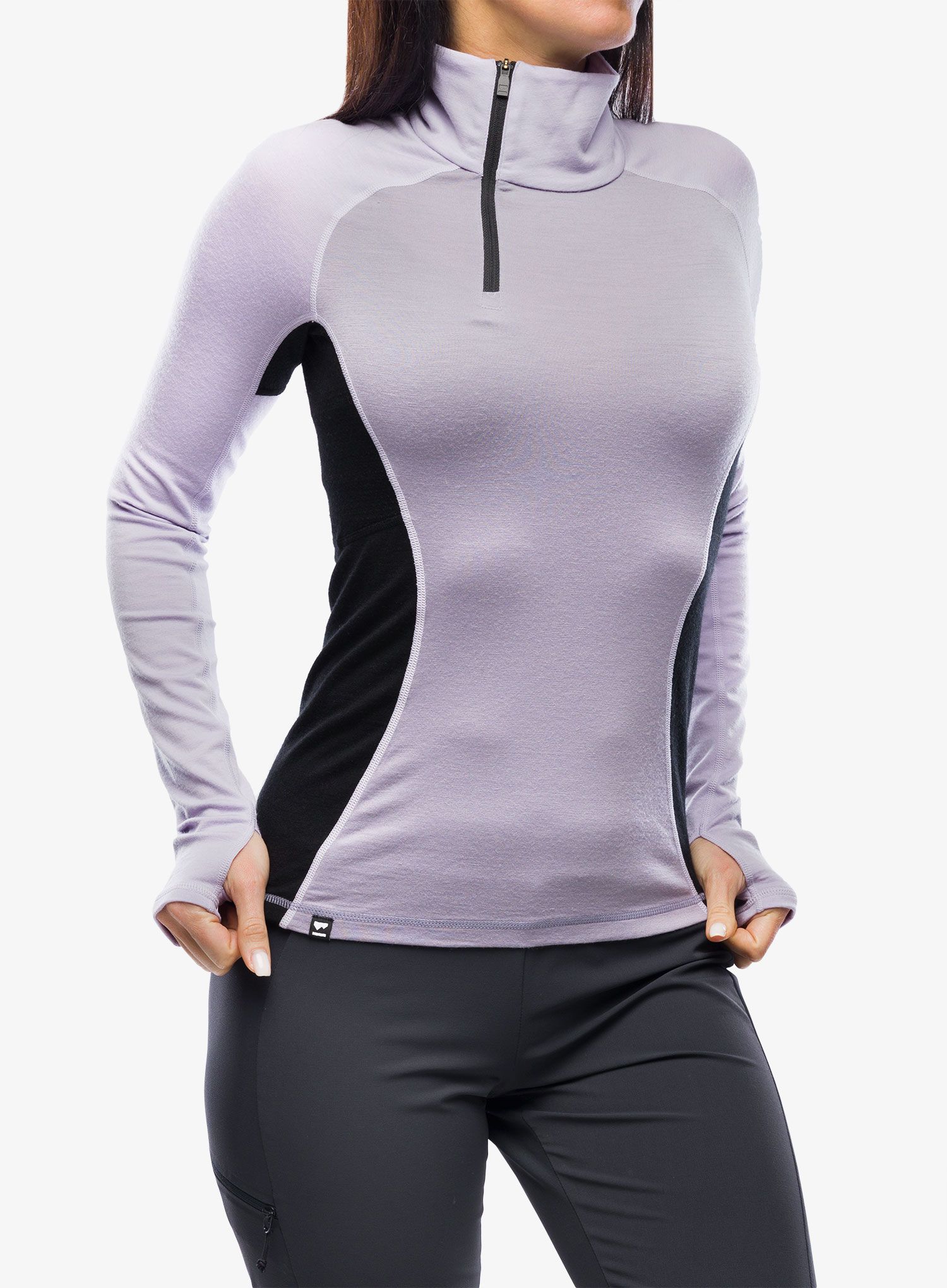 Dámská funkční mikina Mons Royale Olympus Half Zip - thistle cloud