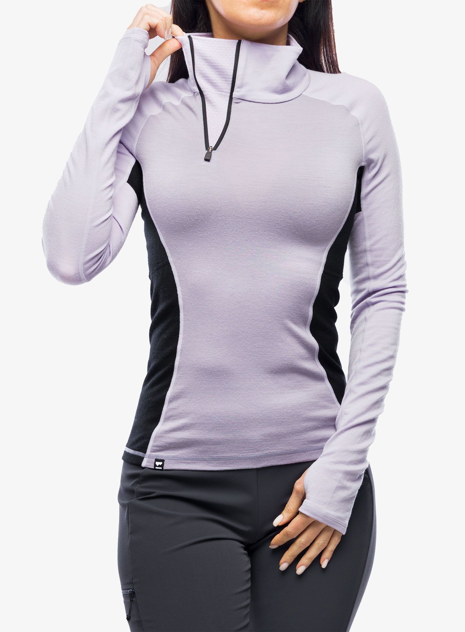 Dámská funkční mikina Mons Royale Olympus Half Zip - thistle cloud
