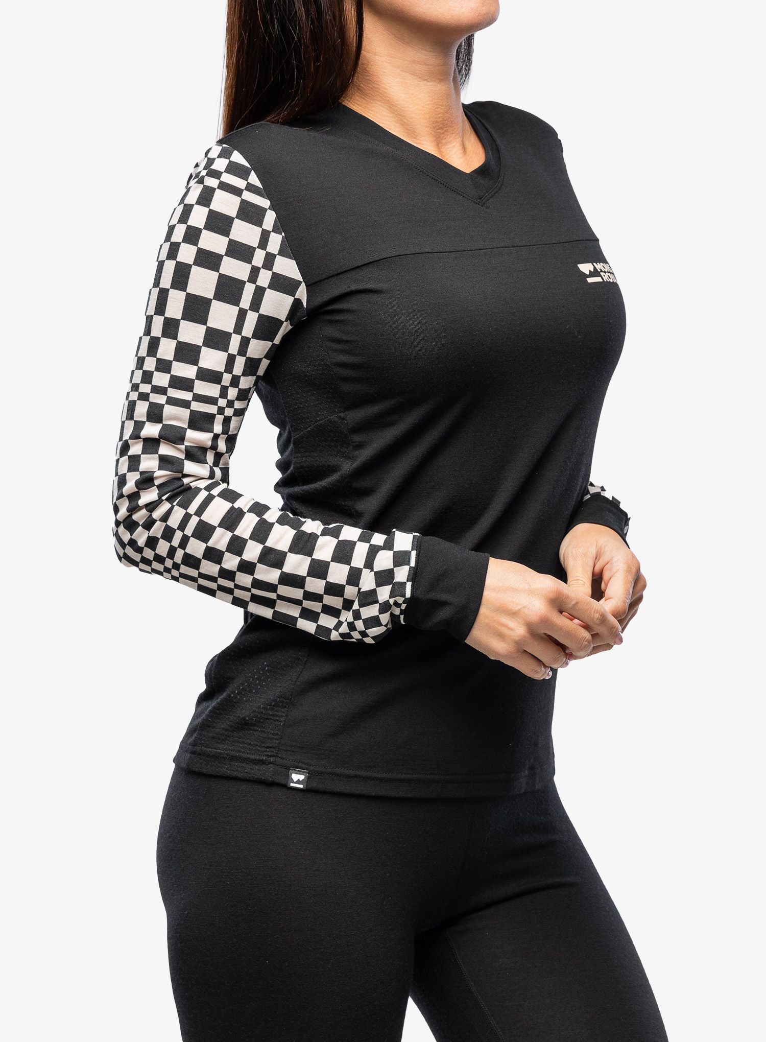 Cyklistická mikina dámská Mons Royale Redwood Enduro VLS - checkers/black