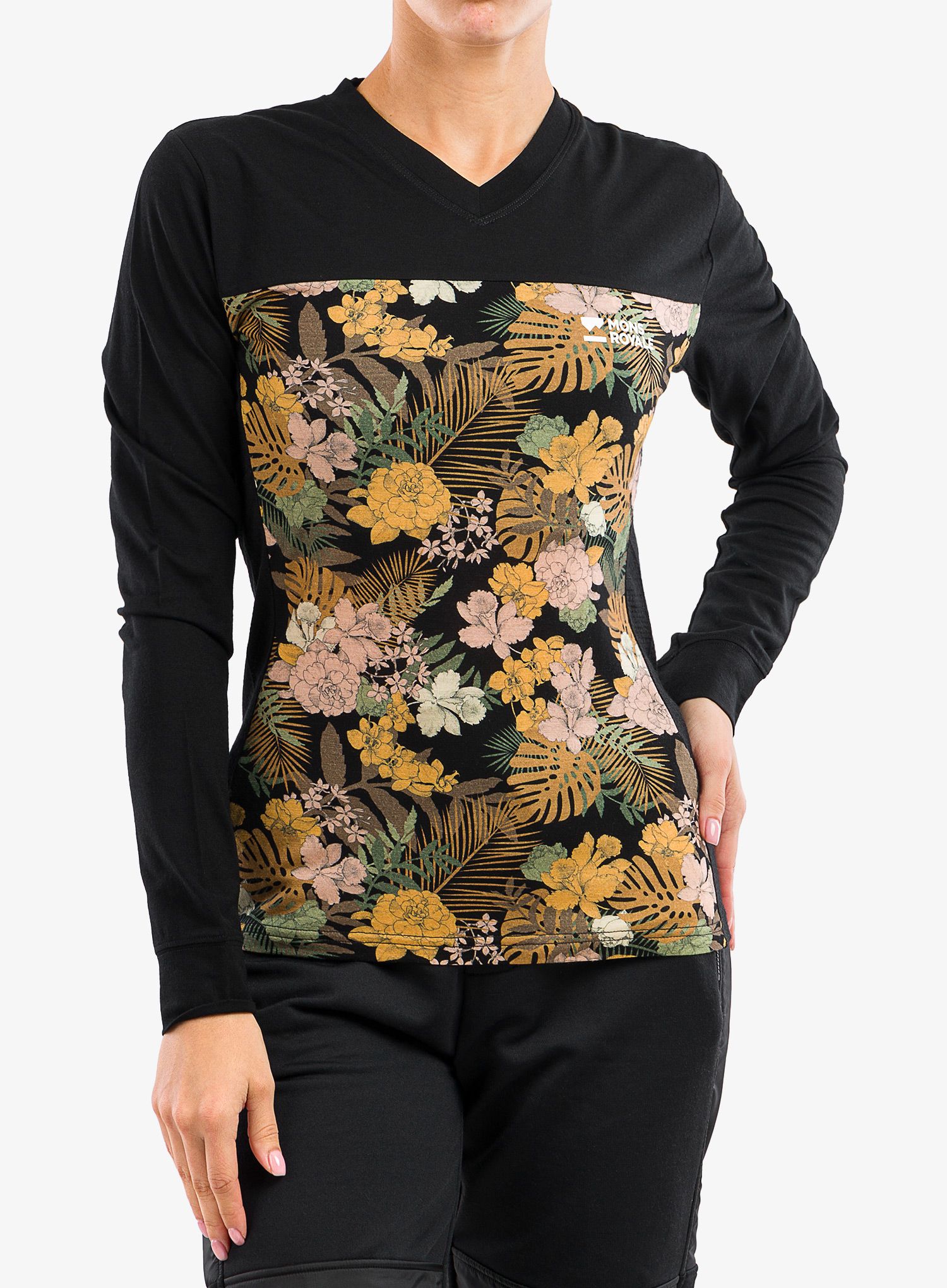 Dámská cyklistická mikina Mons Royale Redwood Enduro VLS - floral camo