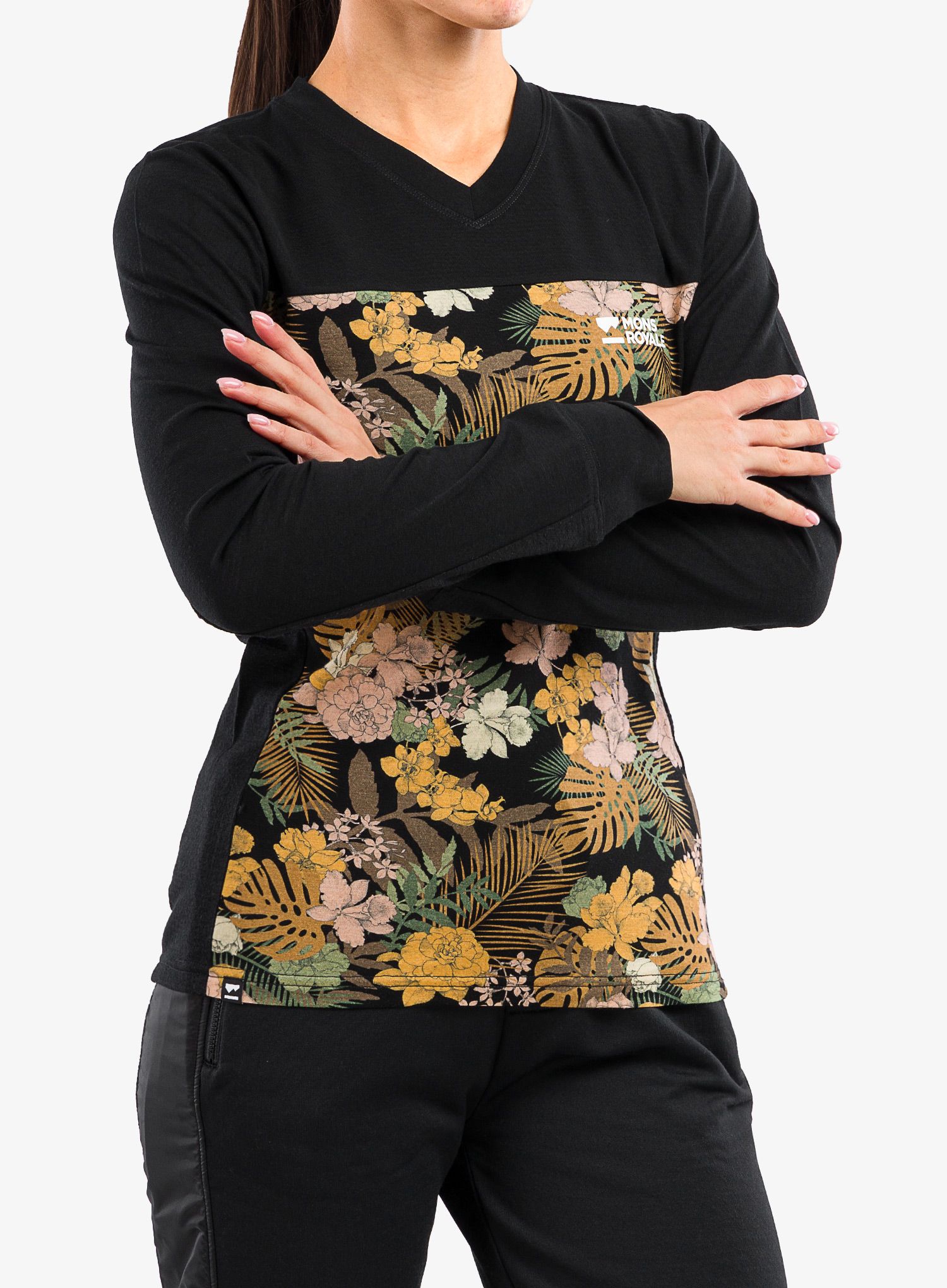 Dámská cyklistická mikina Mons Royale Redwood Enduro VLS - floral camo