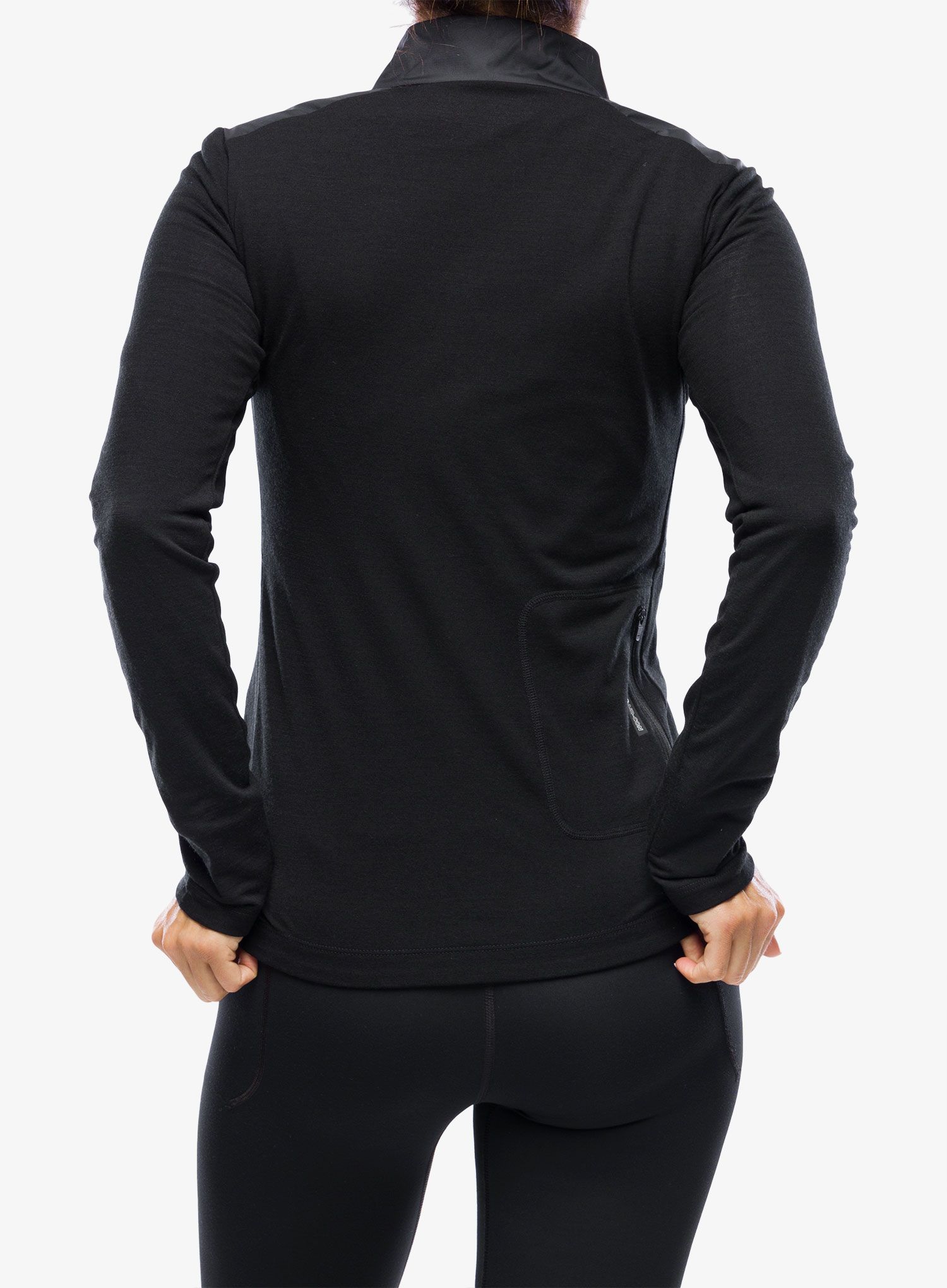 Cyklistická mikina dámská Mons Royale Redwood Wind Jersey - black