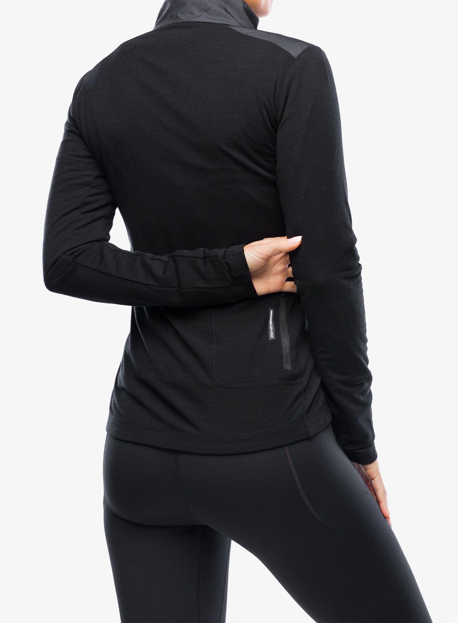 Cyklistická mikina dámská Mons Royale Redwood Wind Jersey - black