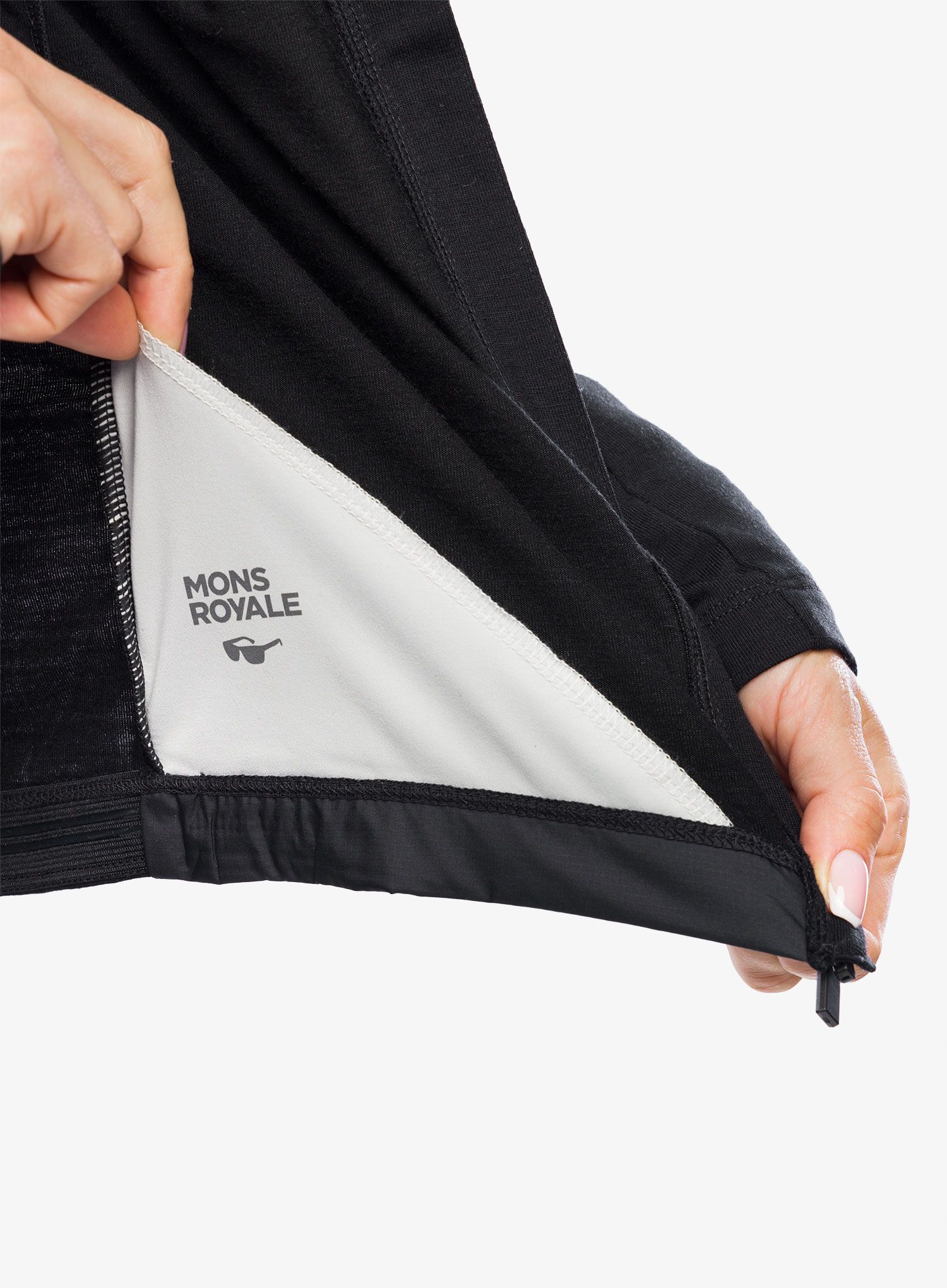 Cyklistická mikina dámská Mons Royale Redwood Wind Jersey - black