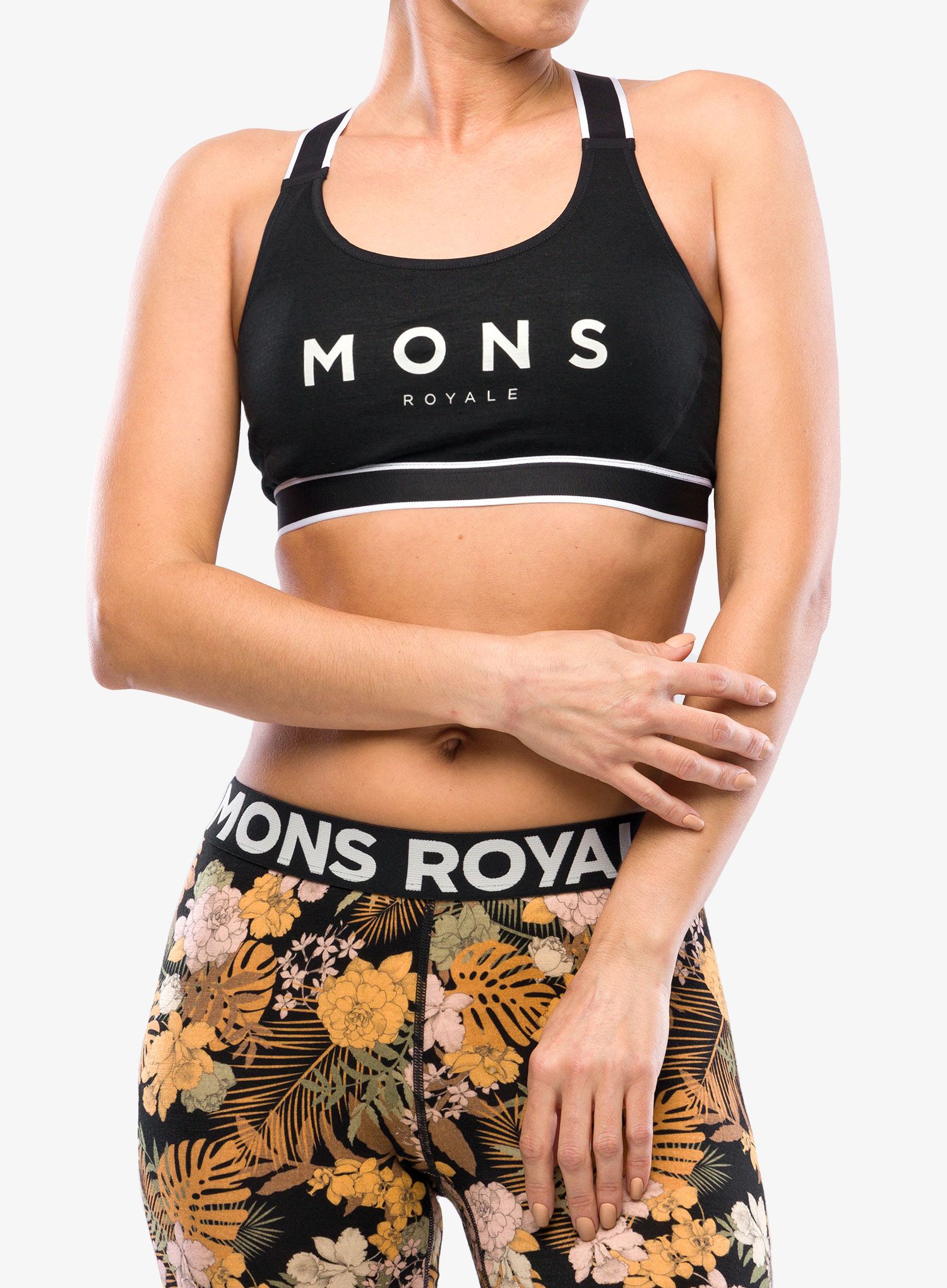 Sportovní podprsenka Mons Royale Stella X-Back Bra - black