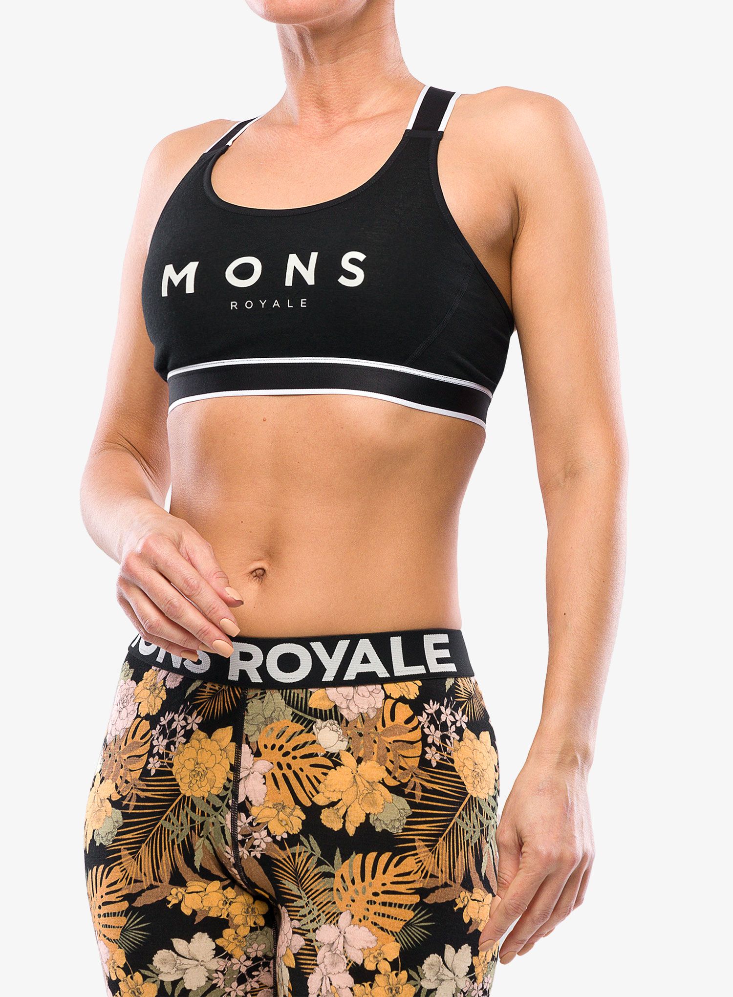 Sportovní podprsenka Mons Royale Stella X-Back Bra - black