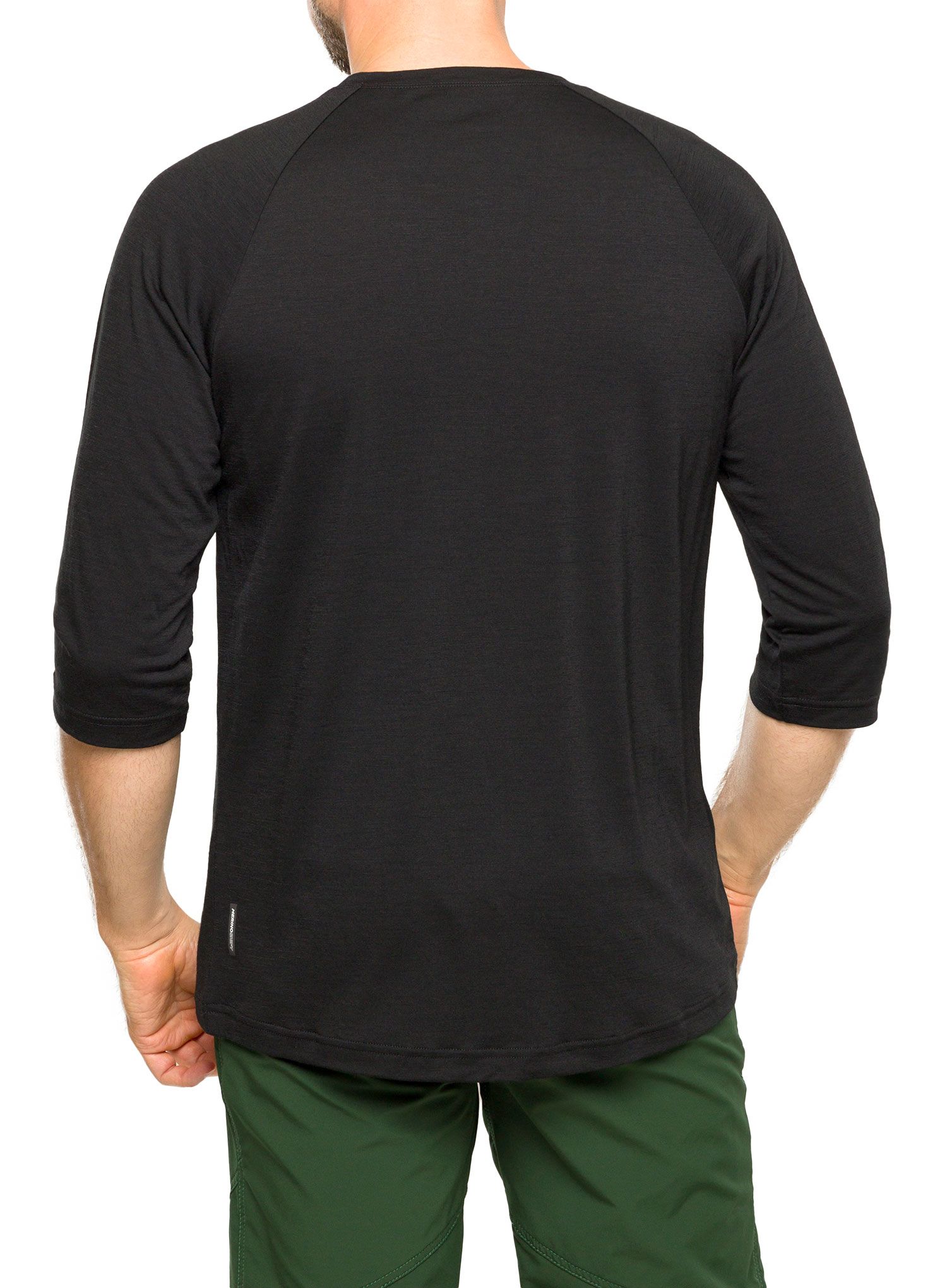 Cyklistické triko Mons Royale Tarn Merino Shift Raglan 3/4 - black