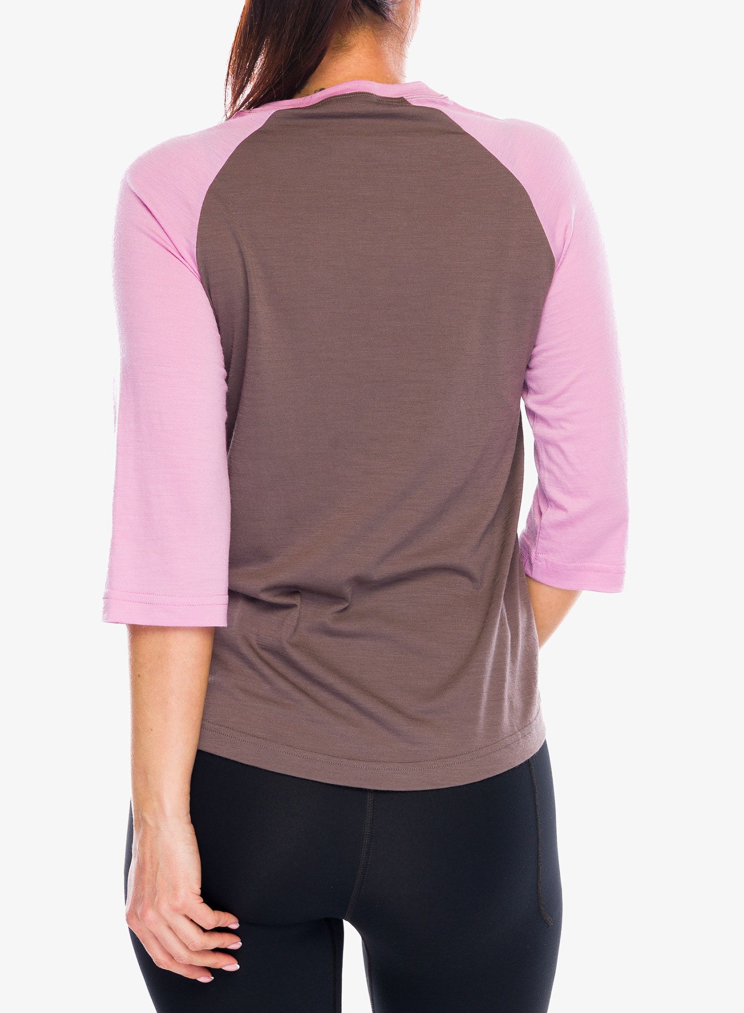 Dámské cyklistické triko Mons Royale Tarn Merino Shift Raglan 3/4 - pop pink/iron