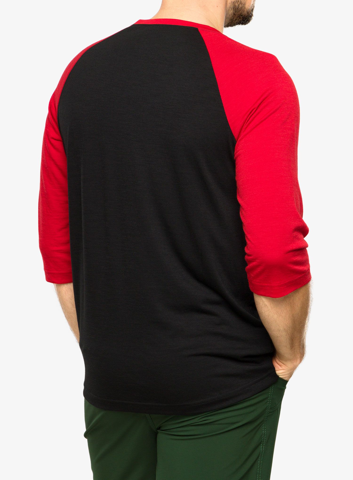 Cyklistické triko Mons Royale Tarn Merino Shift Raglan 3/4 - retro red/black