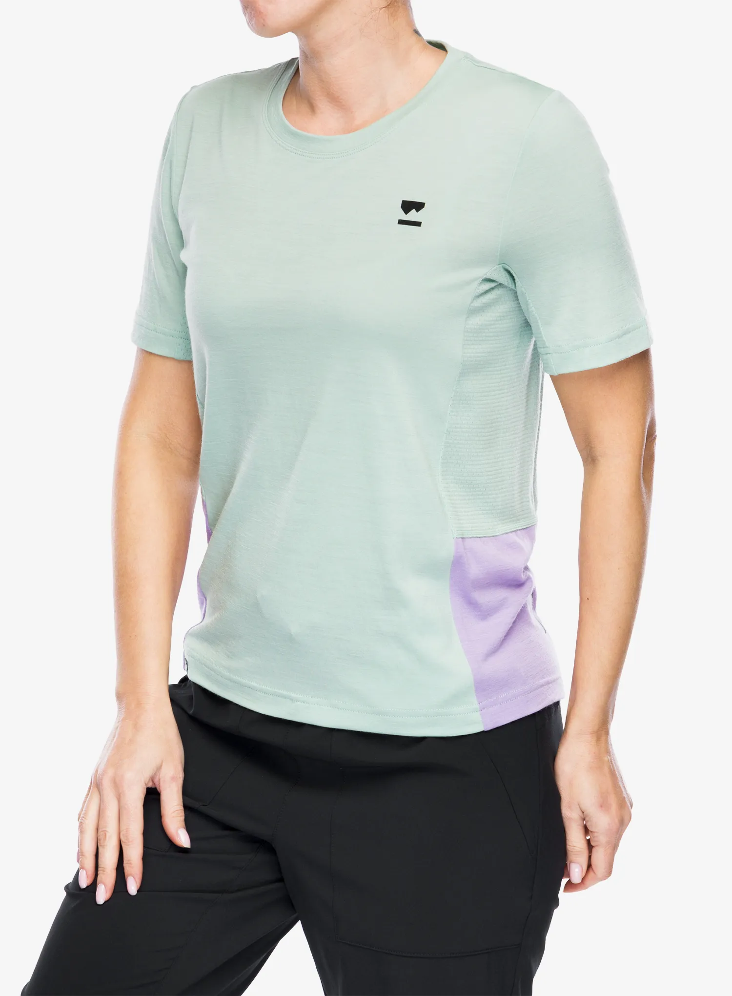 Dámské cyklistické triko Mons Royale Tarn Merino Shift Tee - glacier/lupin