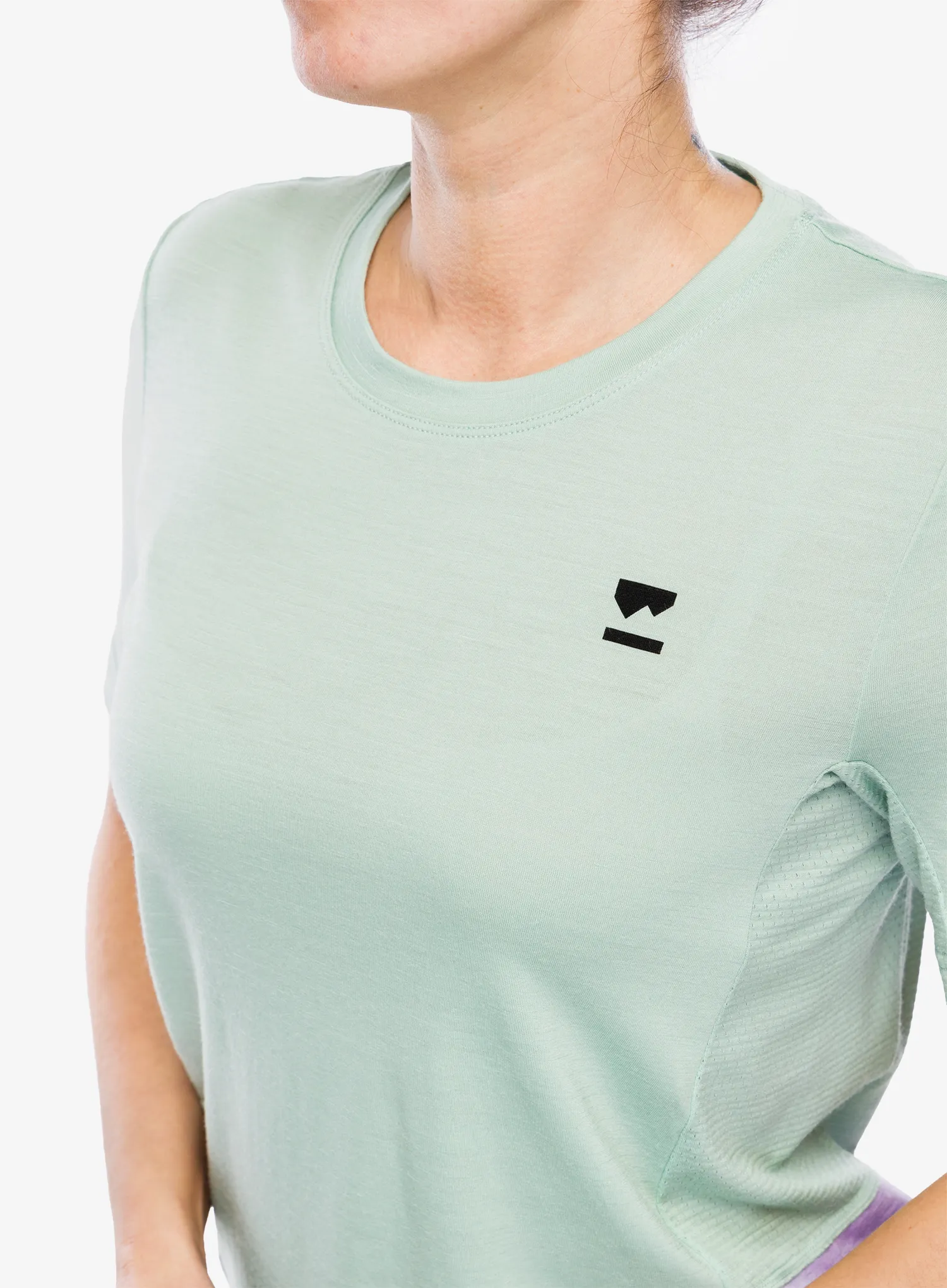 Dámské cyklistické triko Mons Royale Tarn Merino Shift Tee - glacier/lupin