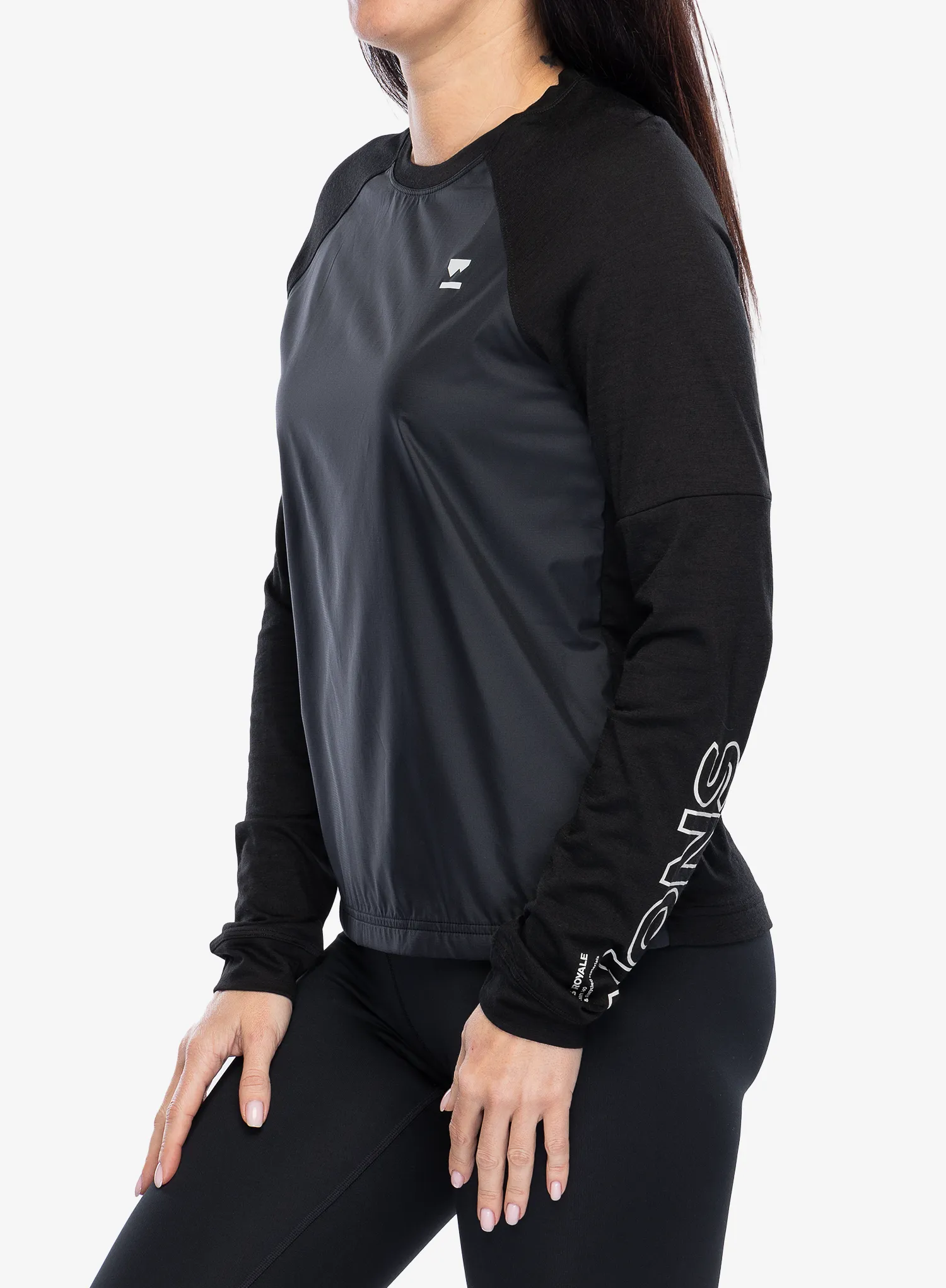 Dámská mikina Mons Royale Tarn Merino Shift Wind Jersey - black