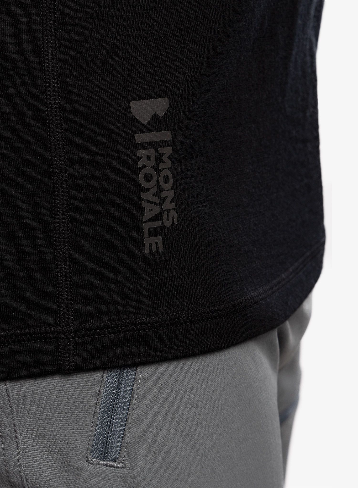 Funkční mikina Mons Royale Temple Tech LS - black/undercover camo