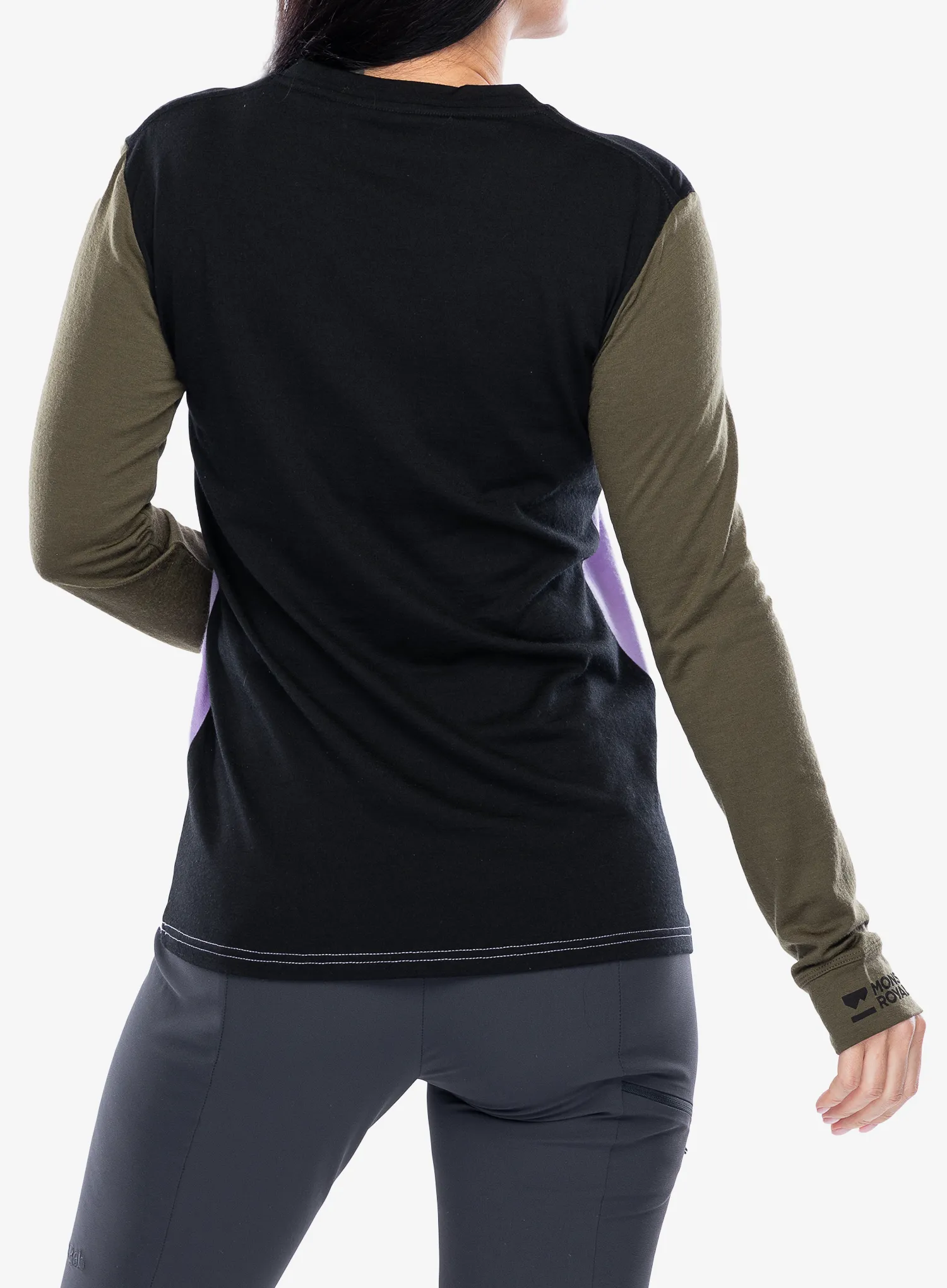 Dámské triko s dlouhým rukávem Mons Royale Yotei BF LS - lupin/dark olive/black