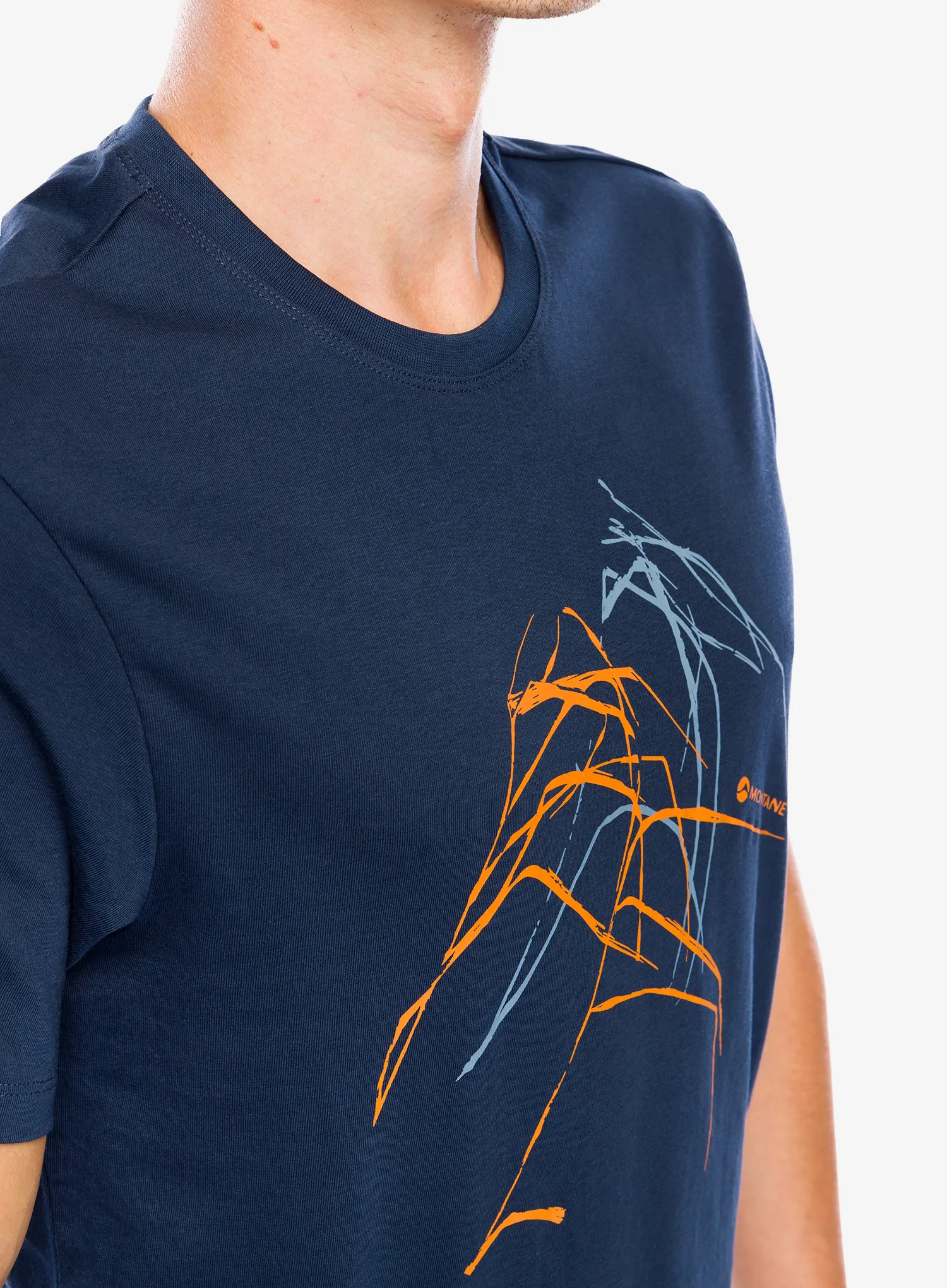 Tričko s potiskem Montane Abstract Mountain T-Shirt - eclipse blue
