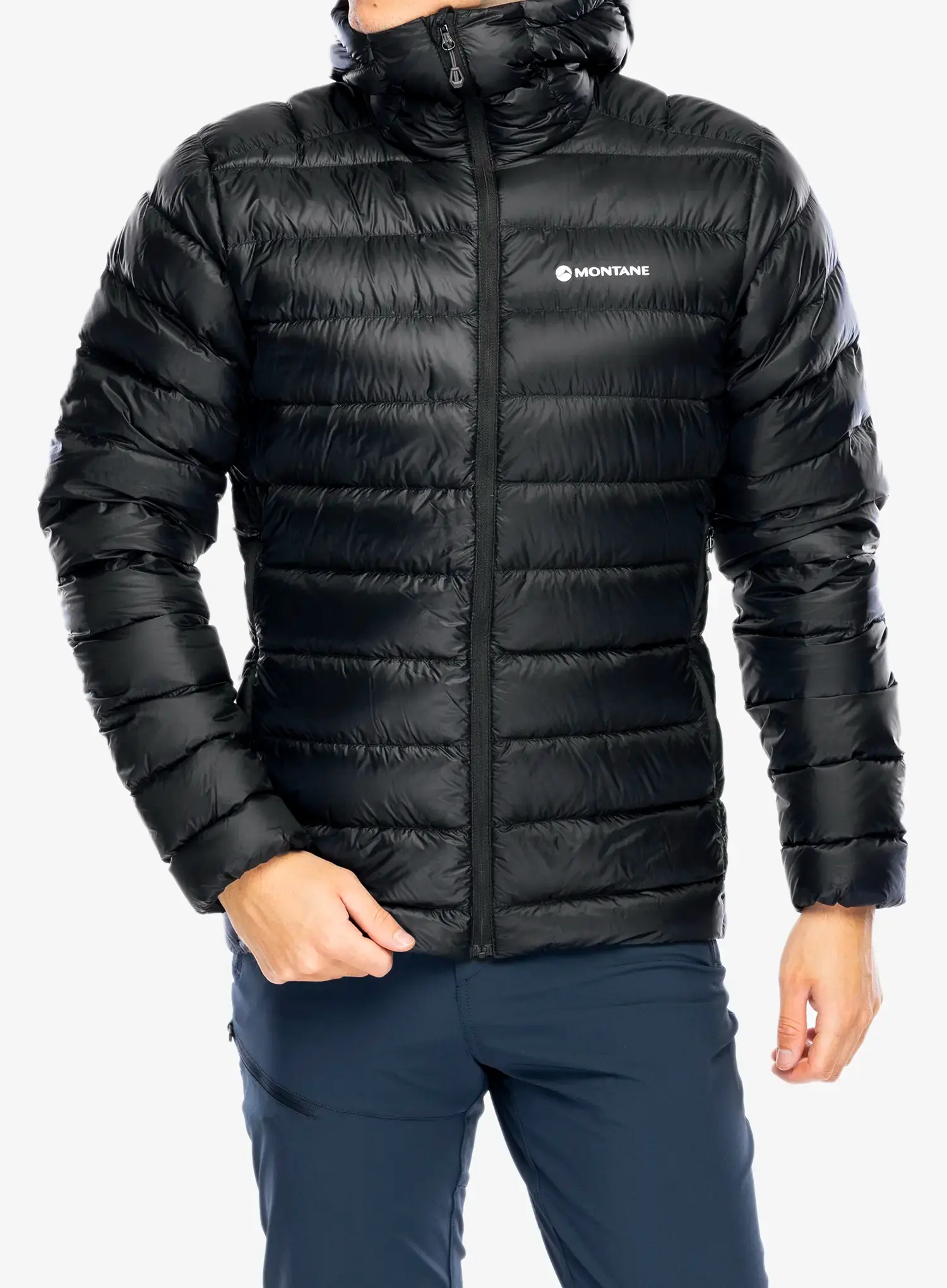 Péřová bunda Montane Alpine 850 Lite Hoodie - black