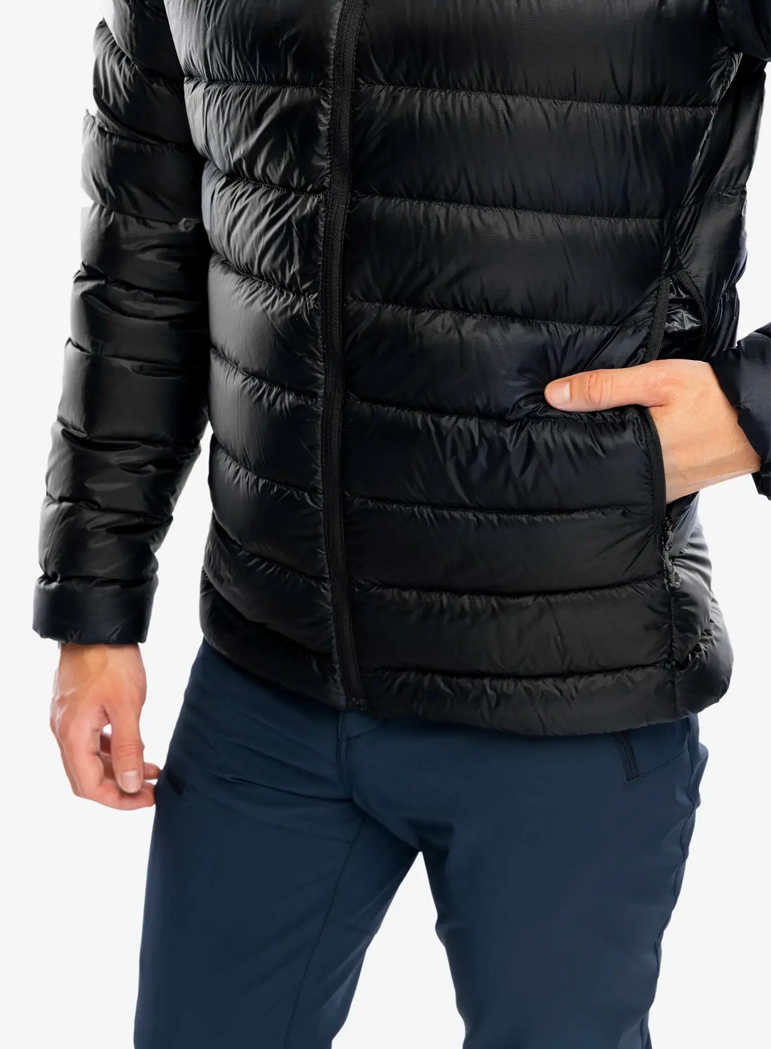 Péřová bunda Montane Alpine 850 Lite Hoodie - black