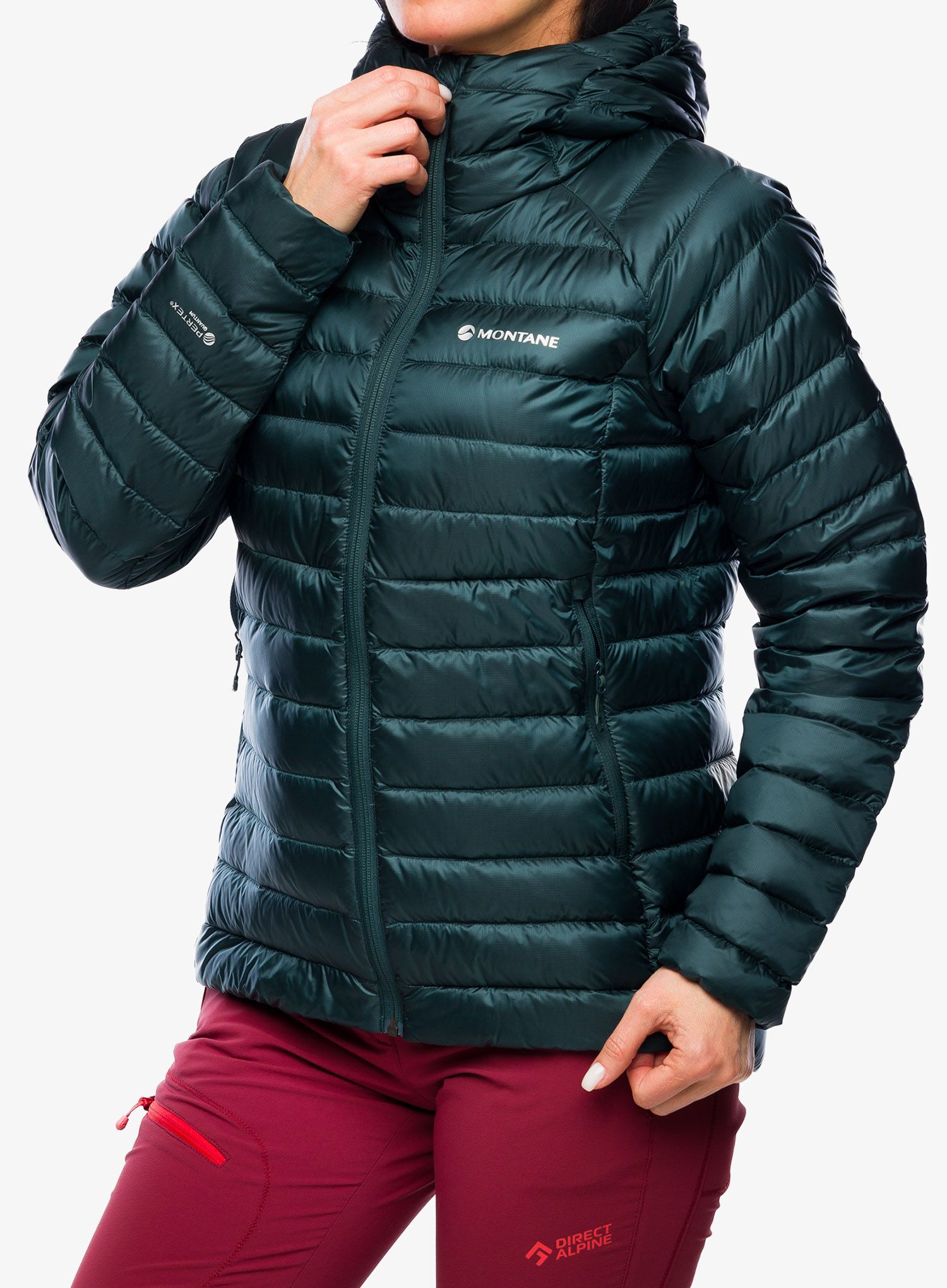 Dámská péřová bunda Montane Anti-Freeze Hoodie - deep forest