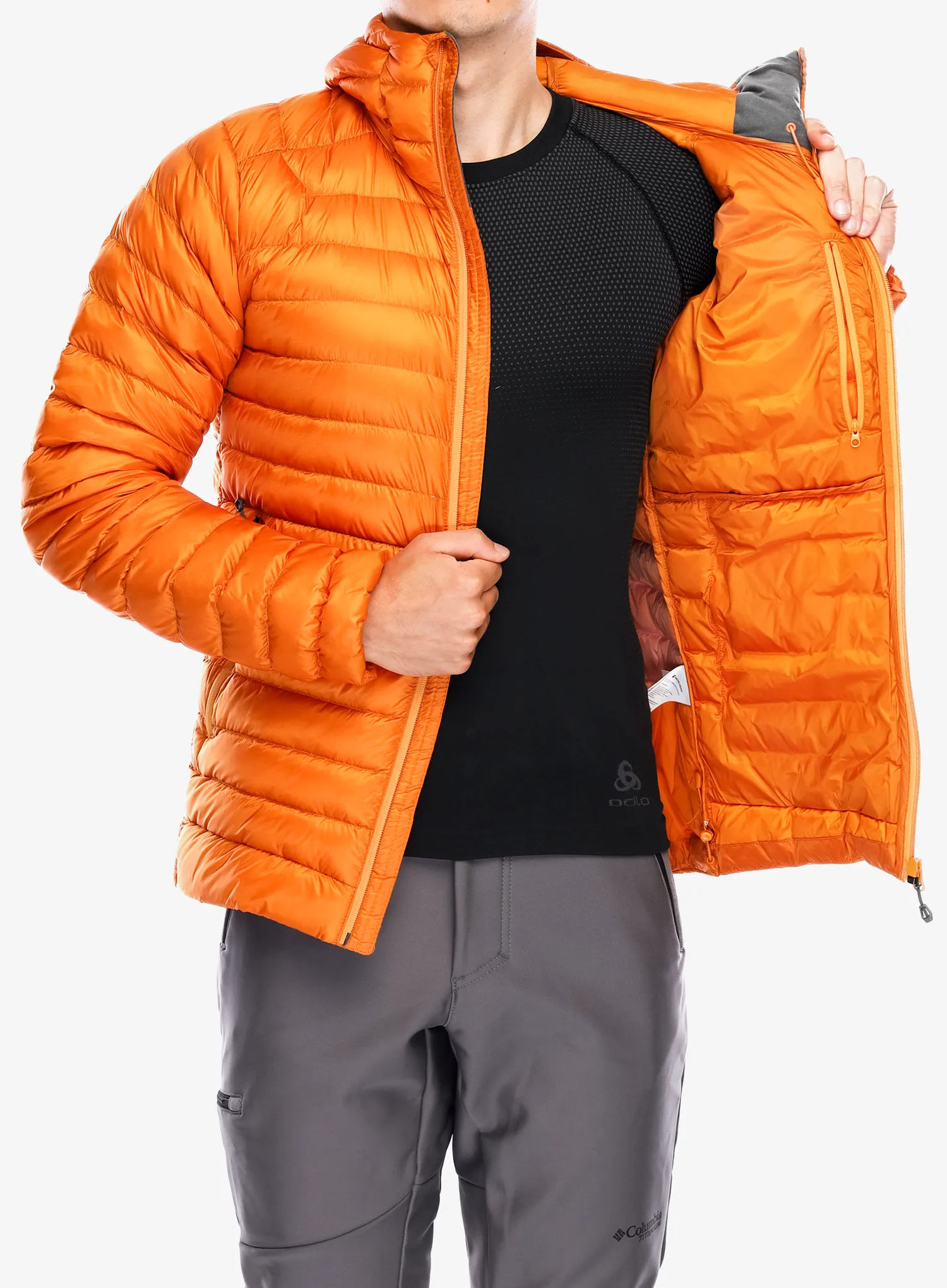 Péřová bunda Montane Anti-Freeze Hoodie - flame orange
