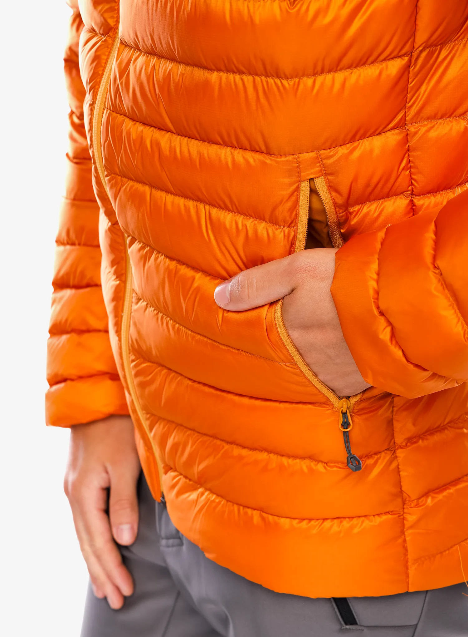 Péřová bunda Montane Anti-Freeze Hoodie - flame orange