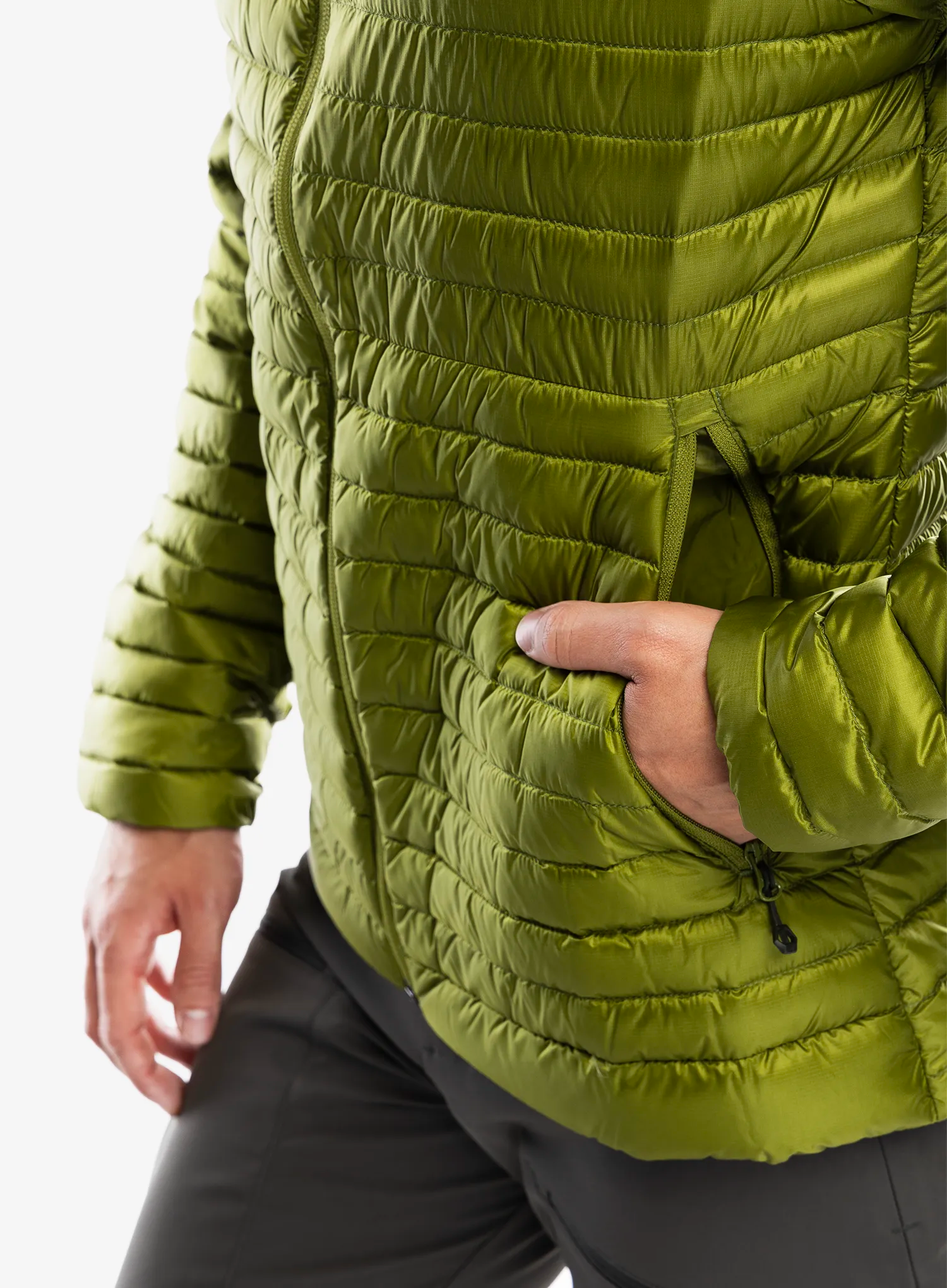 Péřová bunda Montane Anti-Freeze Lite Hoodie - alder green
