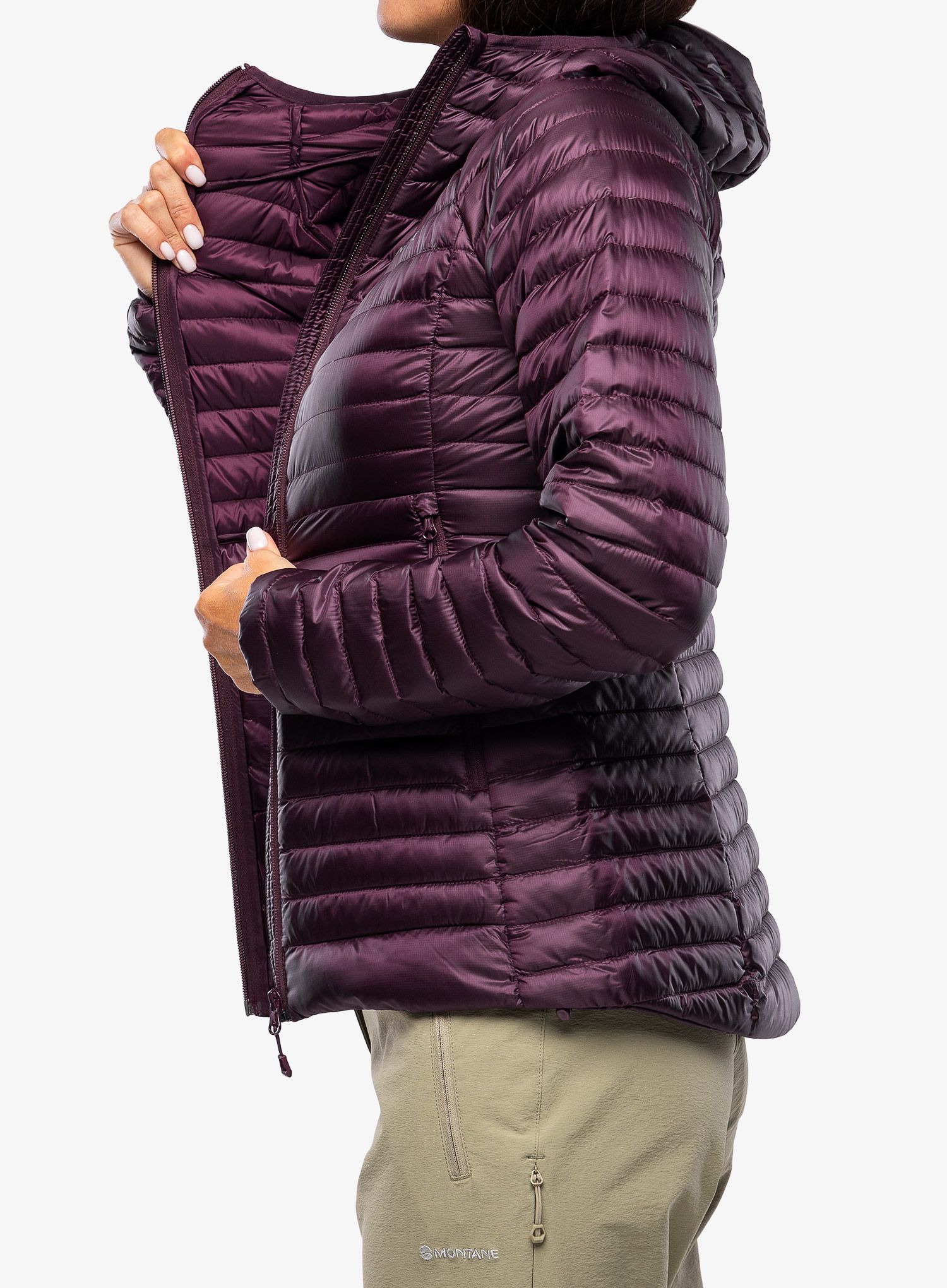 Dámská péřová bunda Montane Anti-Freeze Lite Hoodie - saskatoon berry