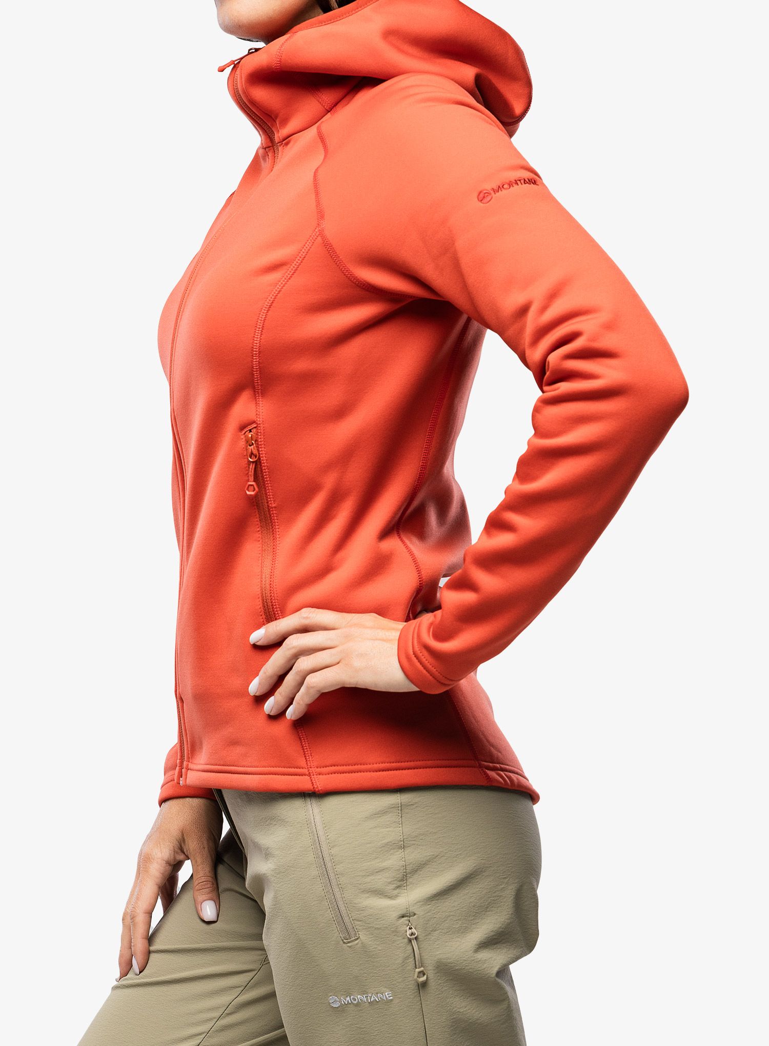 Dámská mikina s kapucí Montane Fury Hoodie - saffron red