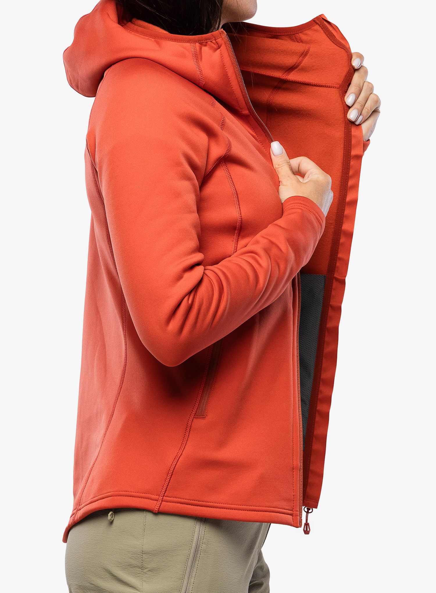 Dámská mikina s kapucí Montane Fury Hoodie - saffron red