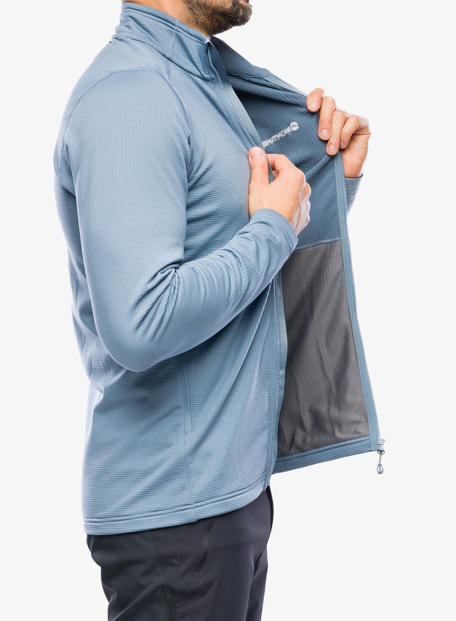 Mikina bez kapuce Montane Protium Jacket - stone blue