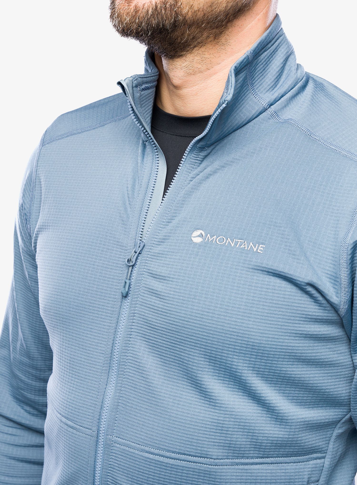 Mikina bez kapuce Montane Protium Jacket - stone blue
