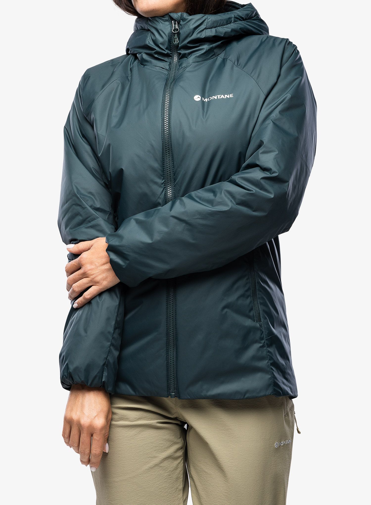 Zateplená bunda dámská Montane Respond Hoodie - deep forest