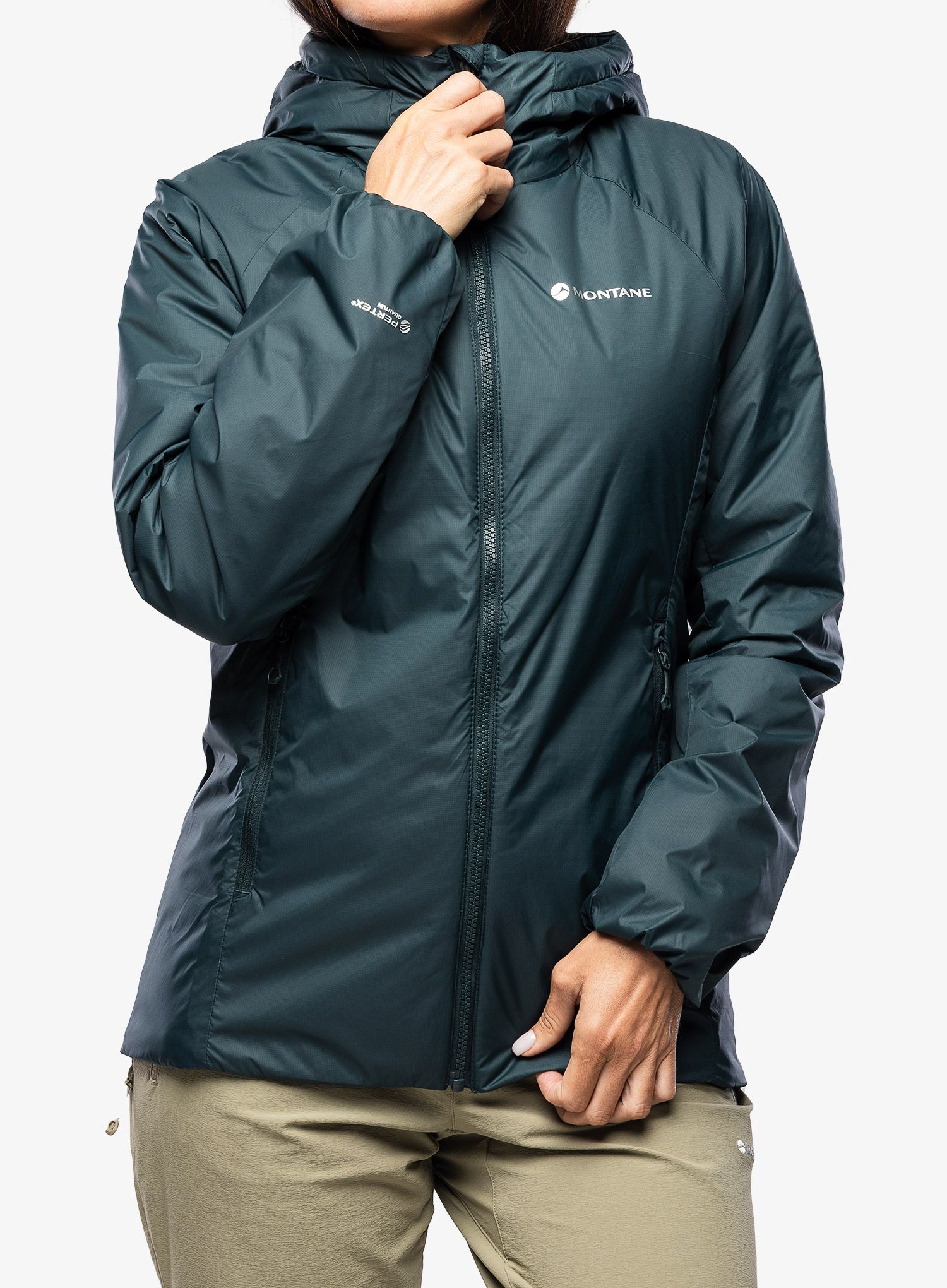 Zateplená bunda dámská Montane Respond Hoodie - deep forest