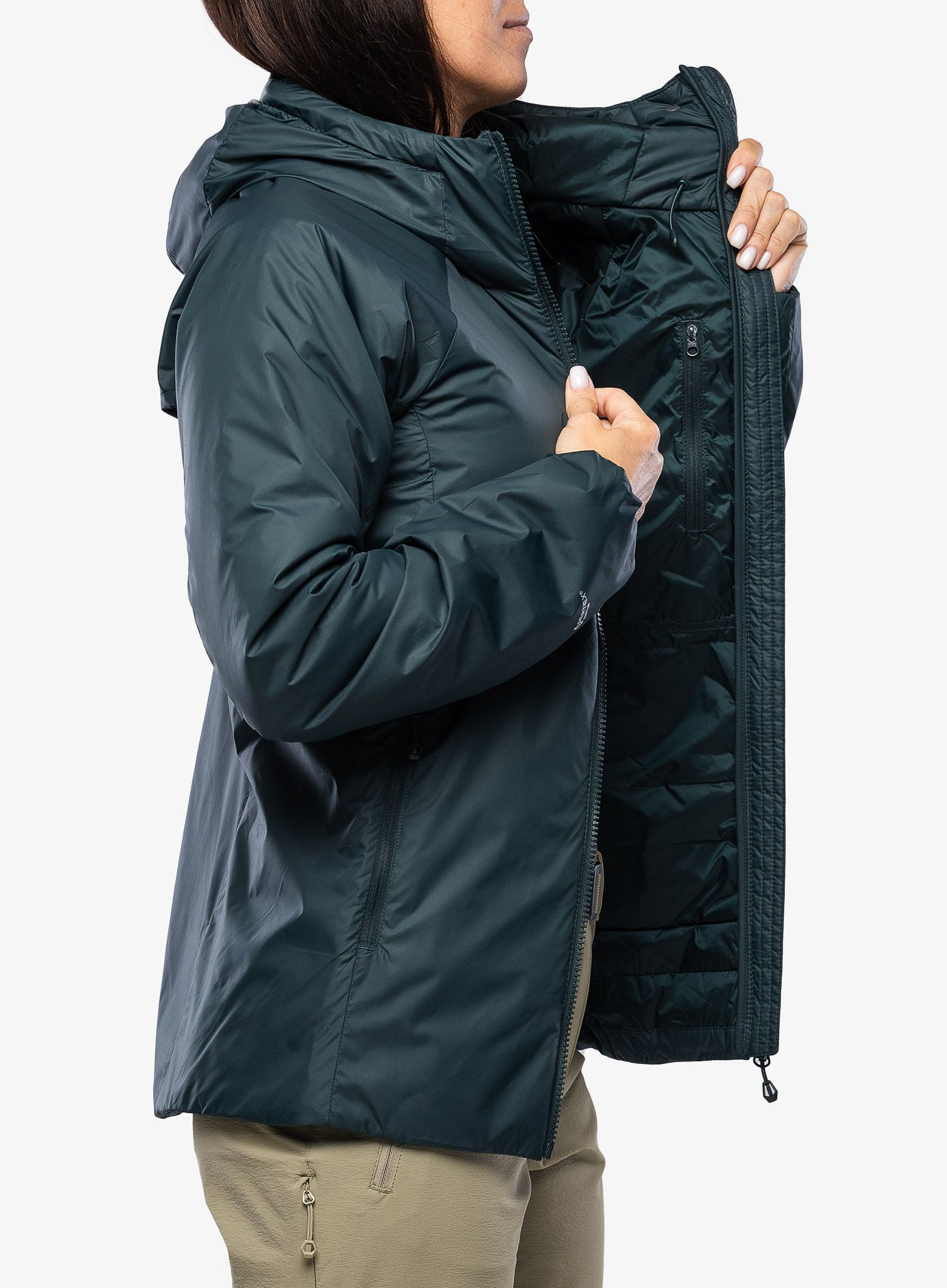 Zateplená bunda dámská Montane Respond Hoodie - deep forest
