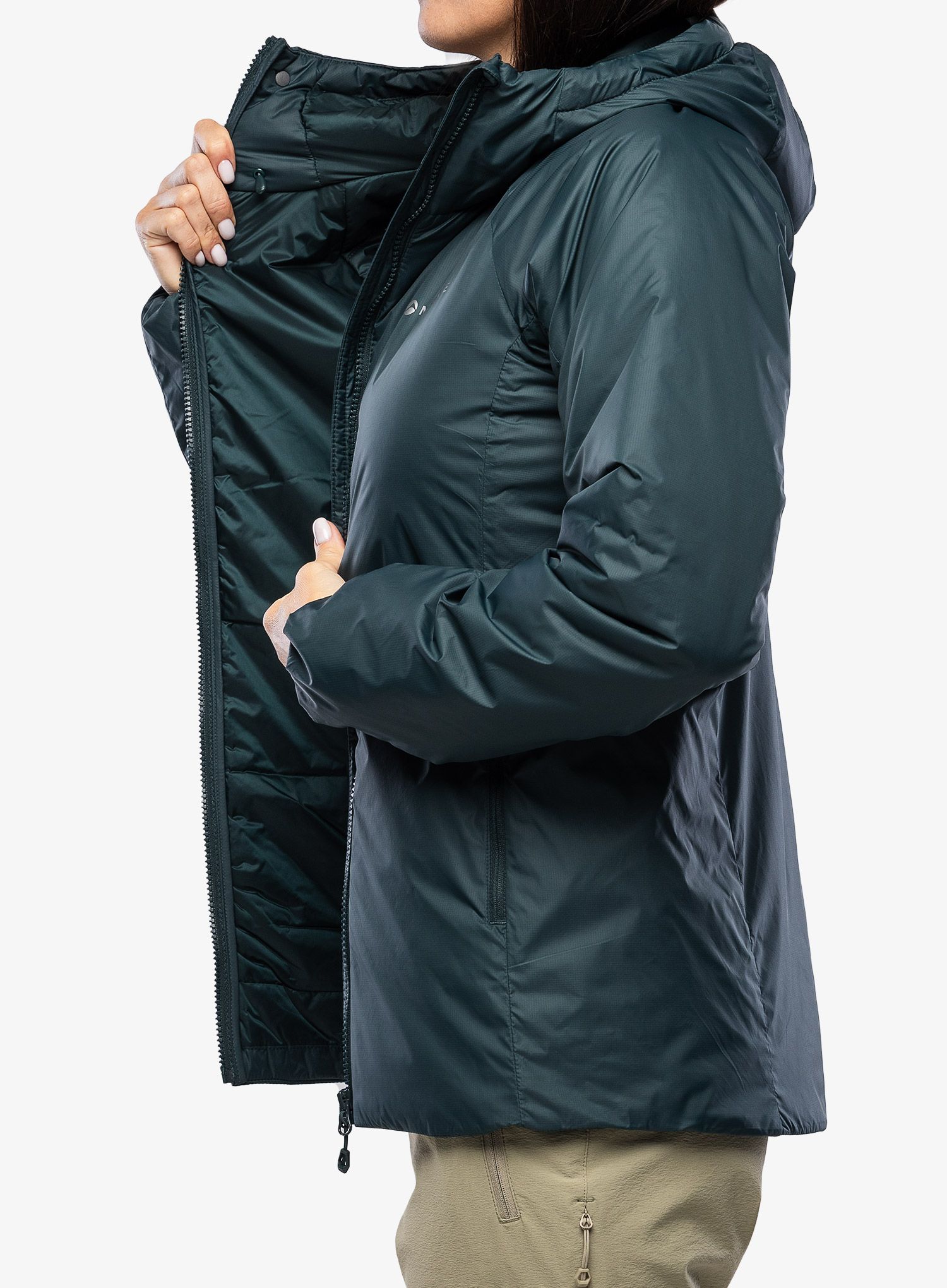 Zateplená bunda dámská Montane Respond Hoodie - deep forest