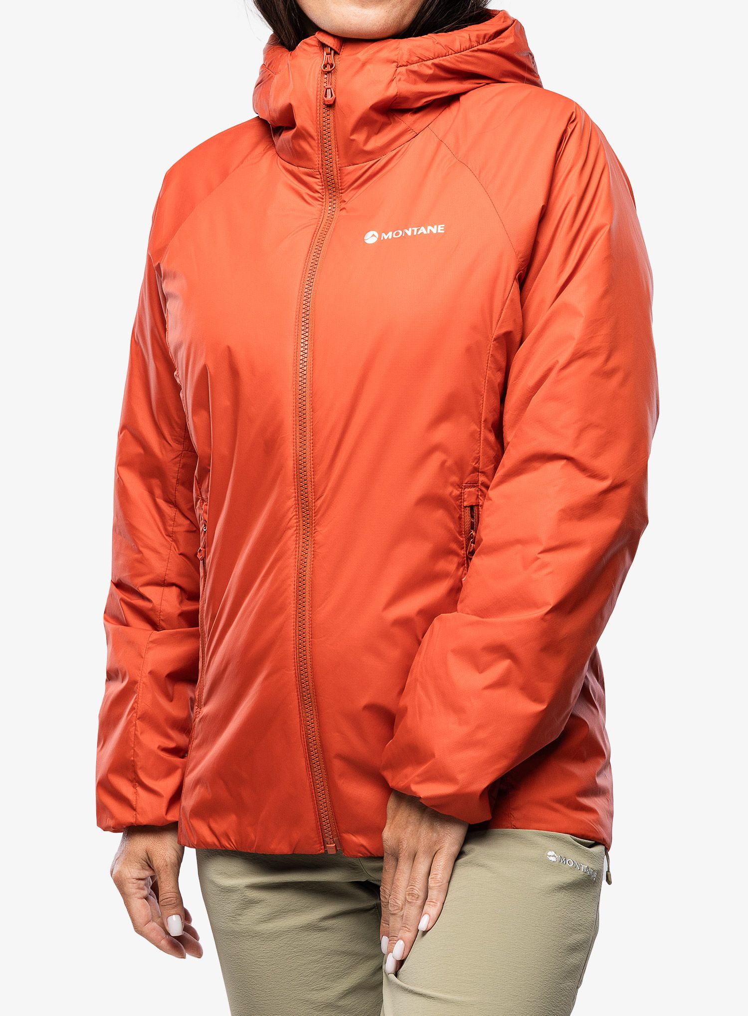 Zateplená bunda dámská Montane Respond Hoodie - saffron red