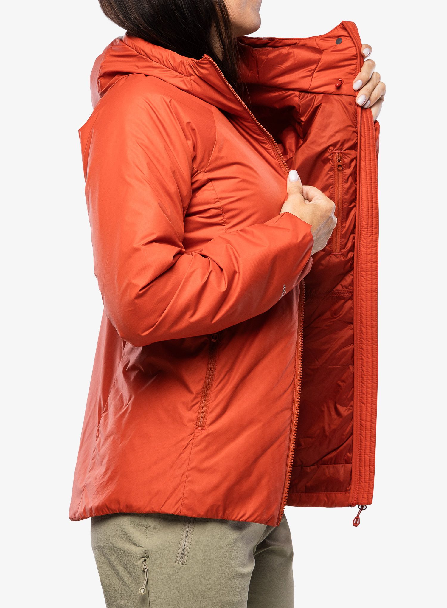 Zateplená bunda dámská Montane Respond Hoodie - saffron red