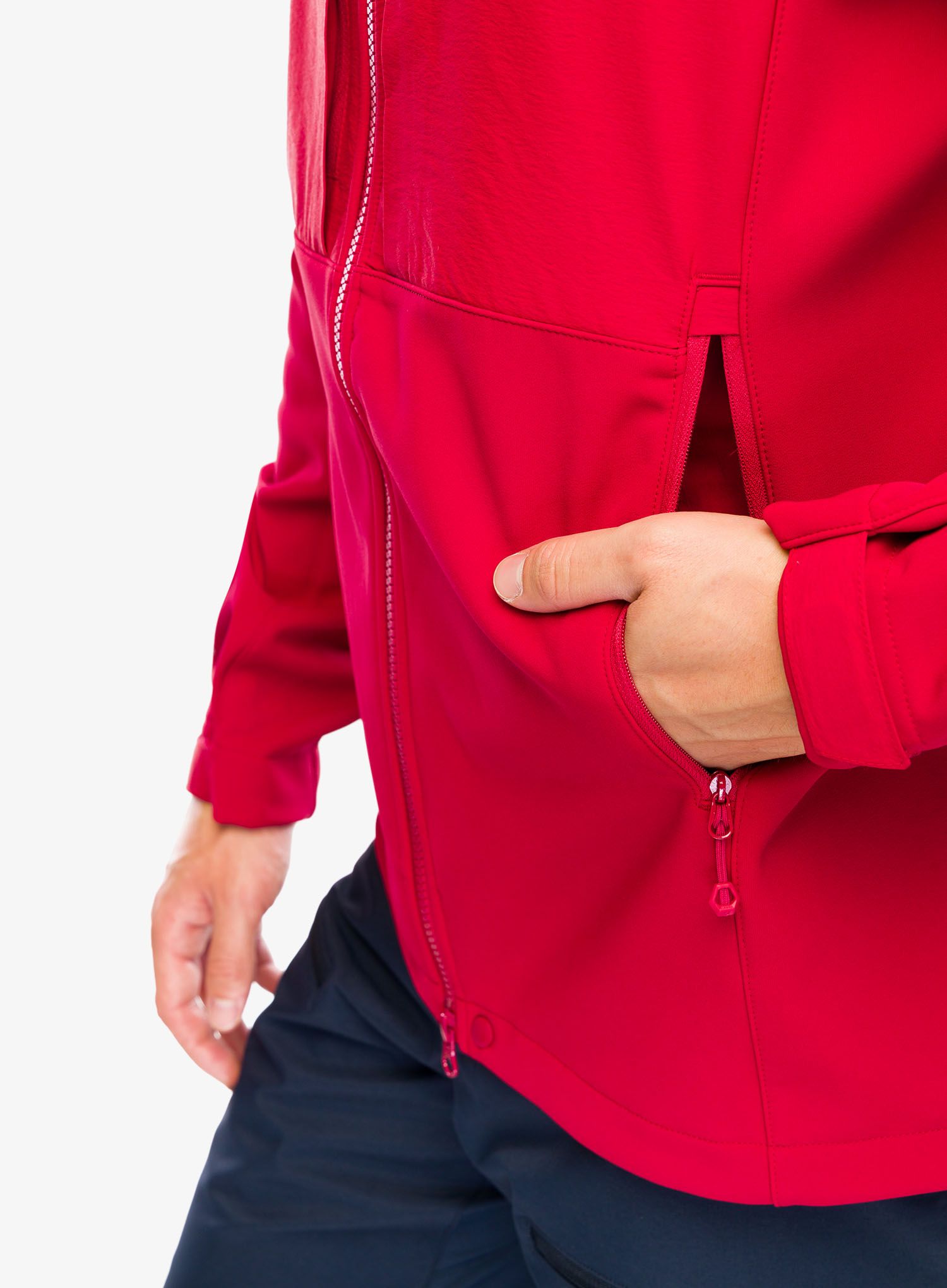 Softshellová bunda Montane Windjammer XPD Hoodie - acer red